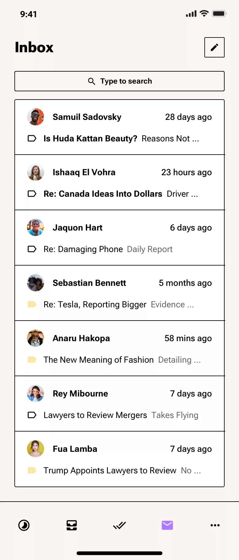 Neo-brutalism chat app design 