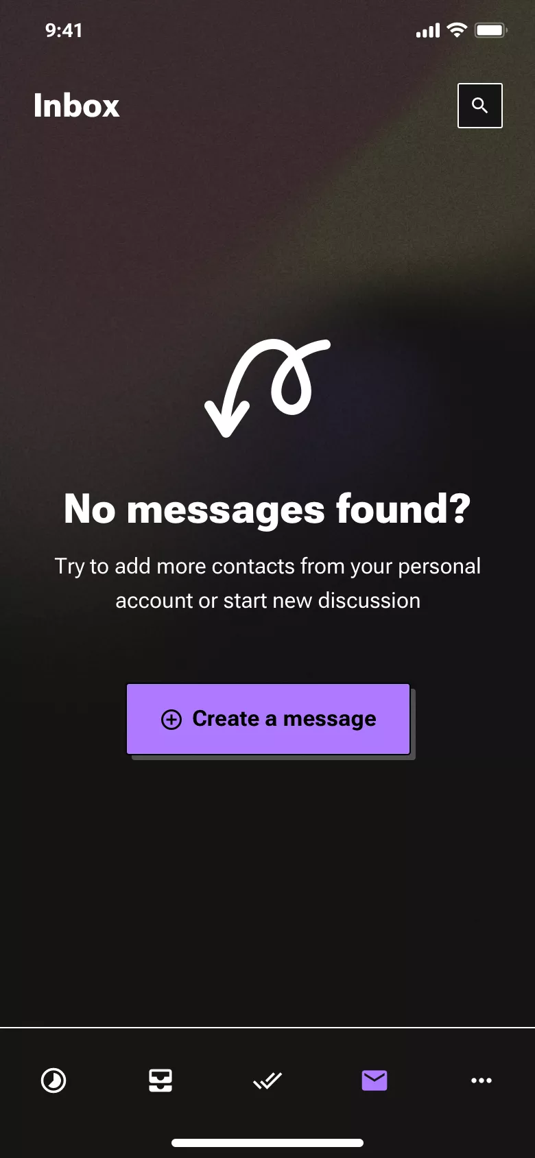 Neo-brutalism mobile messenger design