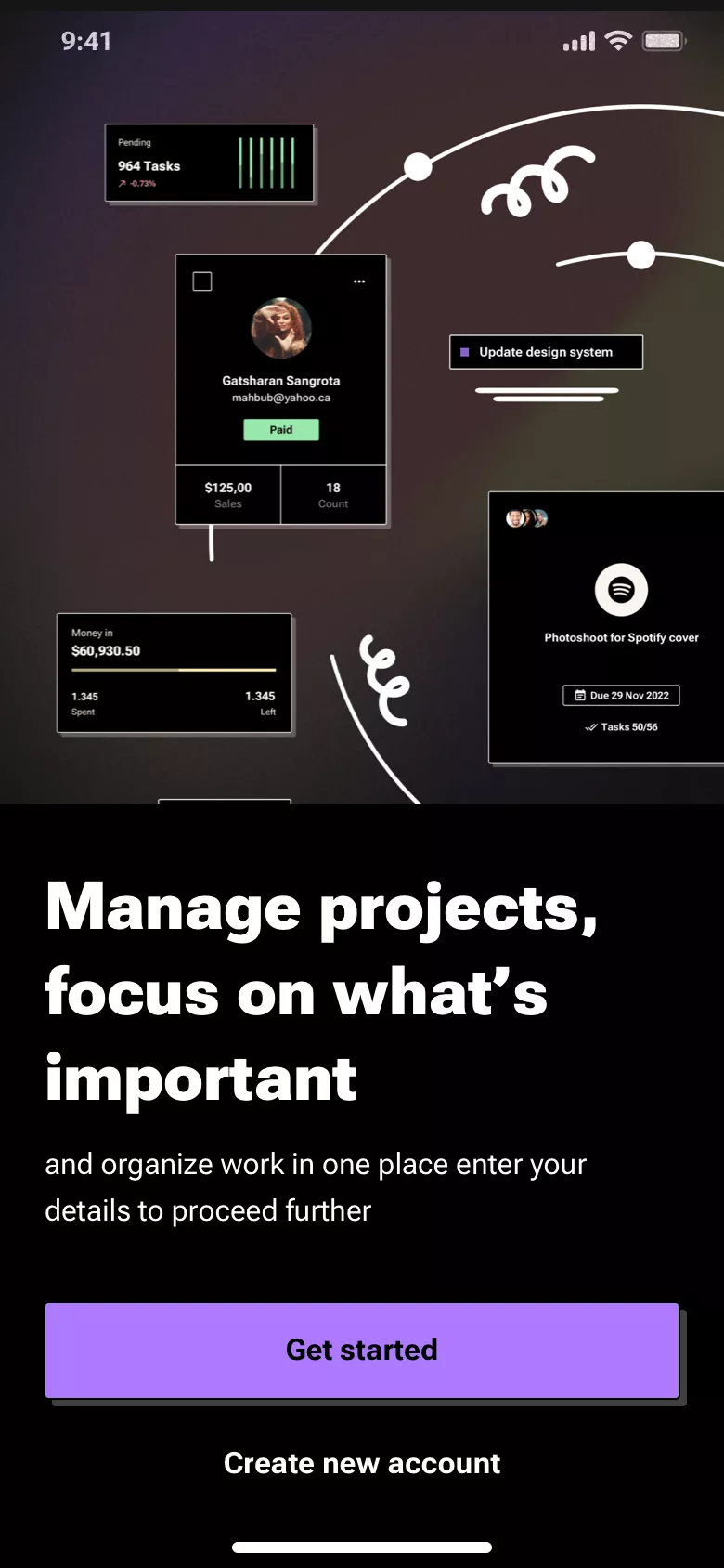 Register page design