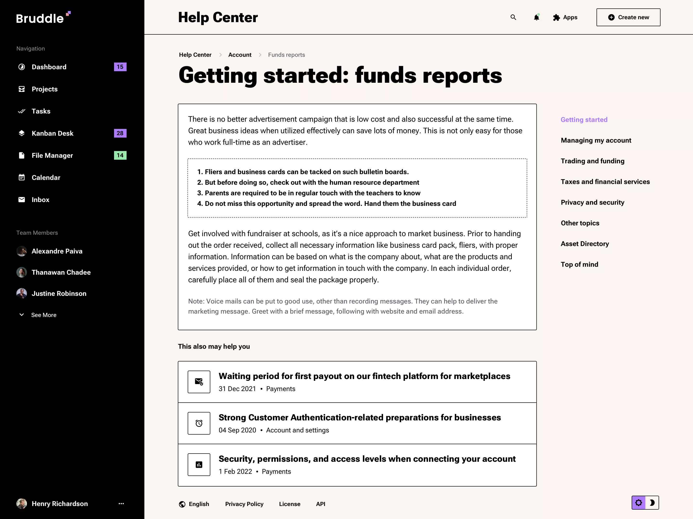 Neo-brutalism support page design