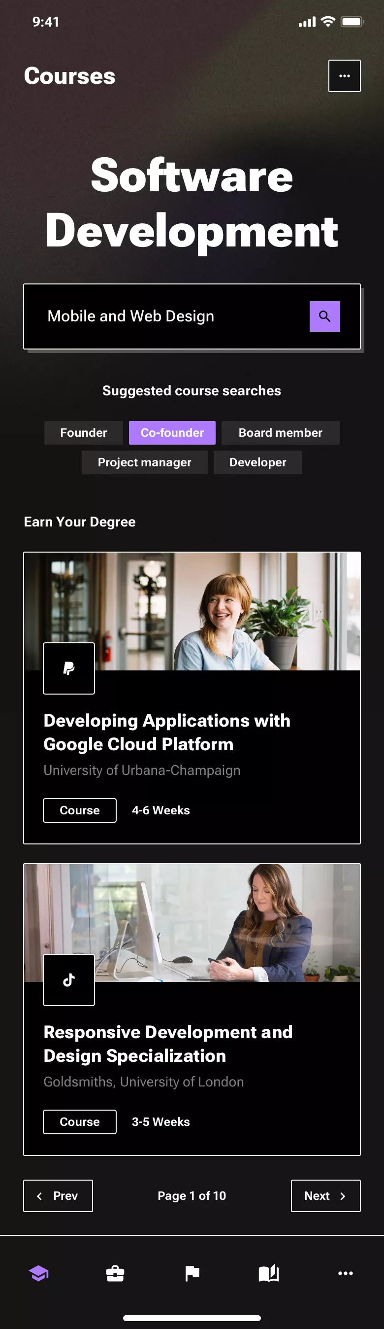 Neo-brutalism education app design