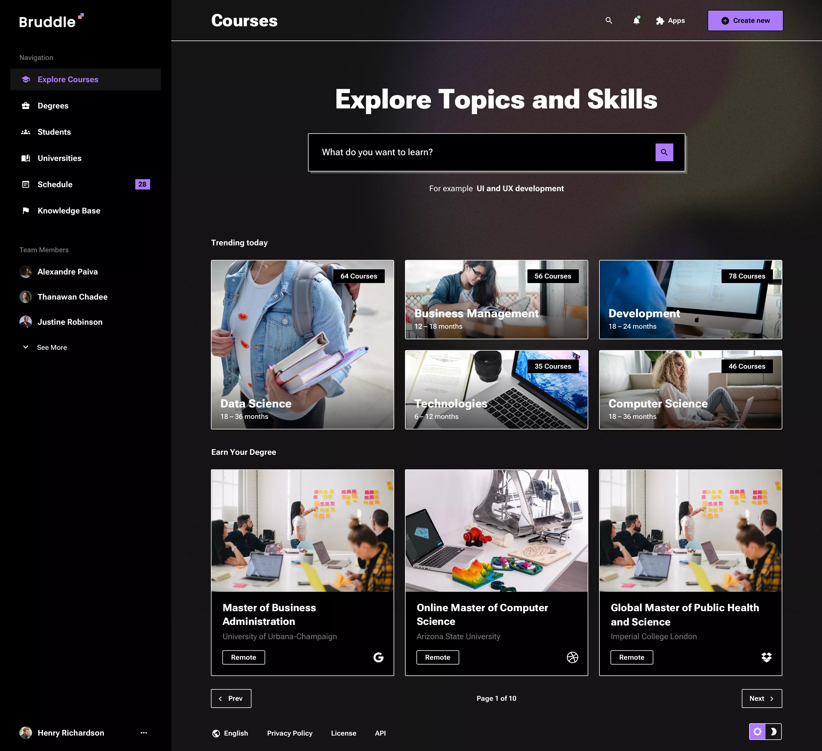 Neo-brutalism course app design