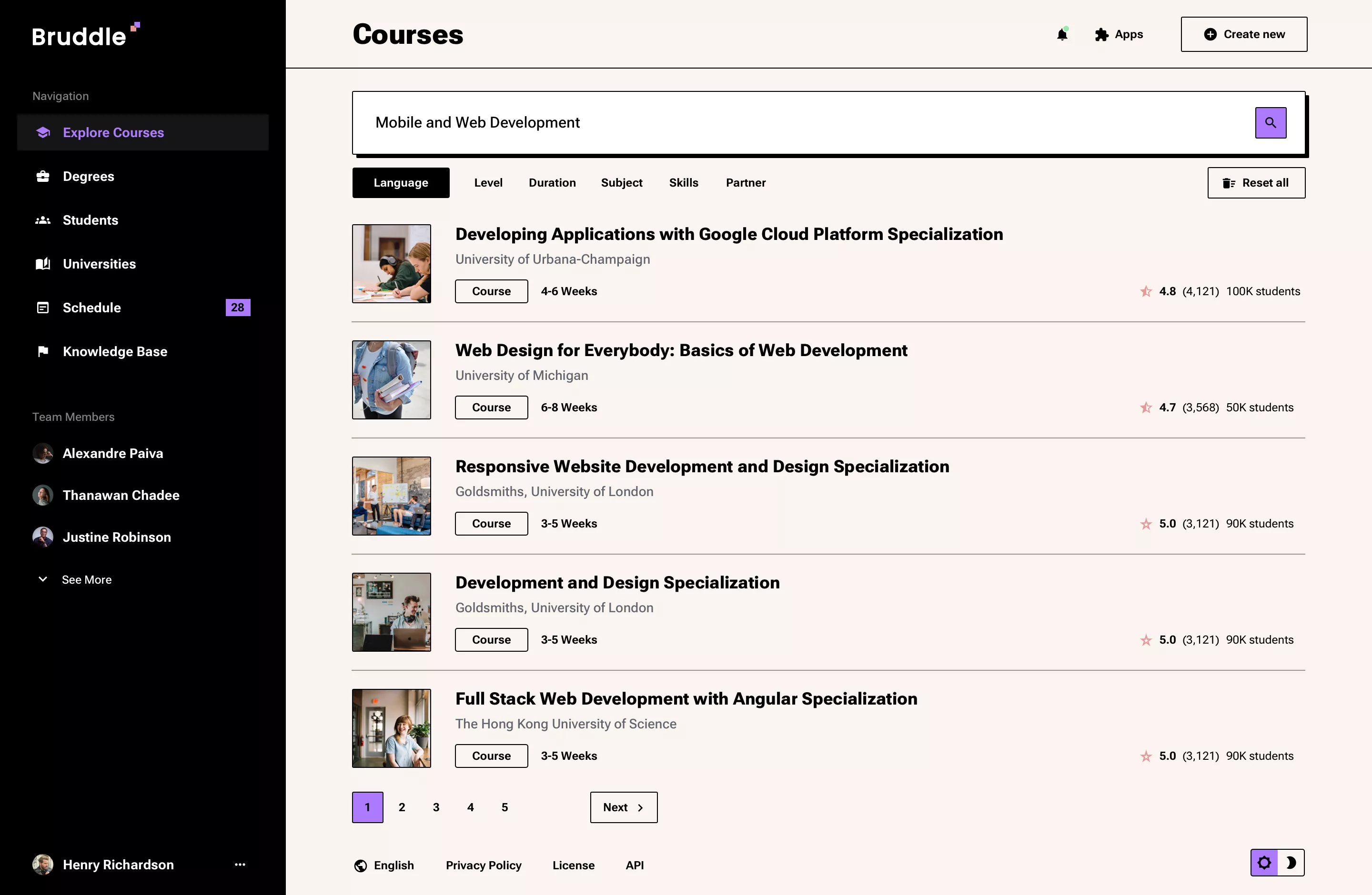 Neo-brutalism education app design