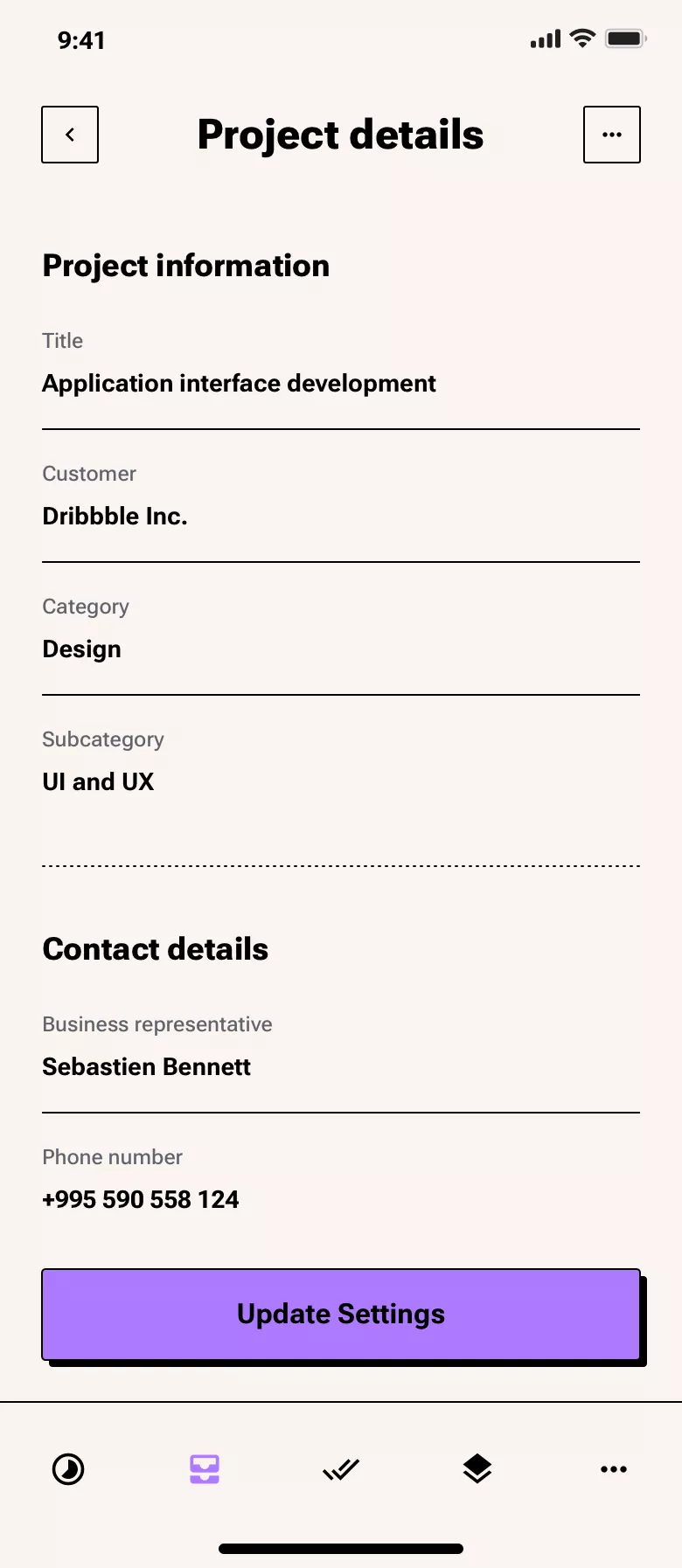 Neo-brutalism Project Management App