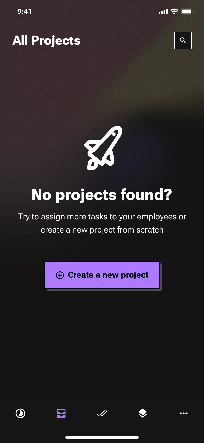 Neo-brutalism Project Management App Dark UI Theme