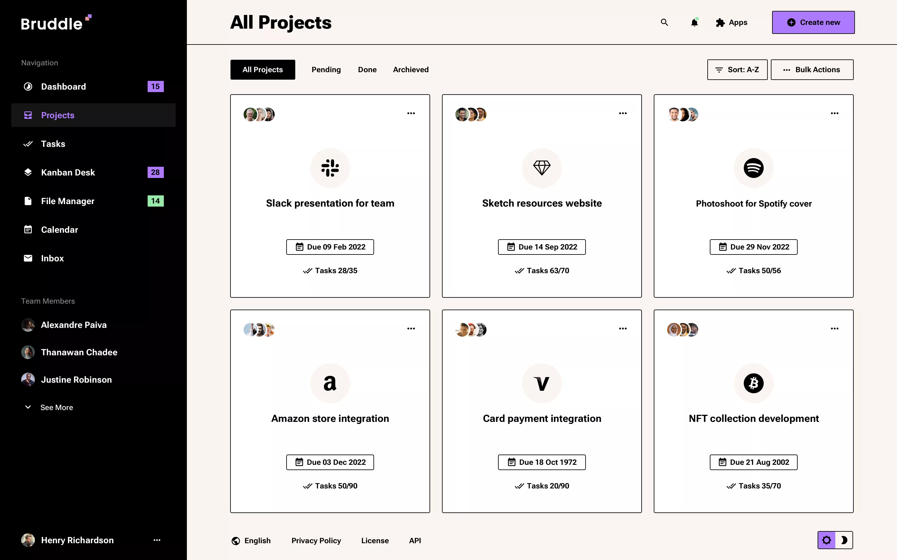 Neo-brutalism Project Management App Design