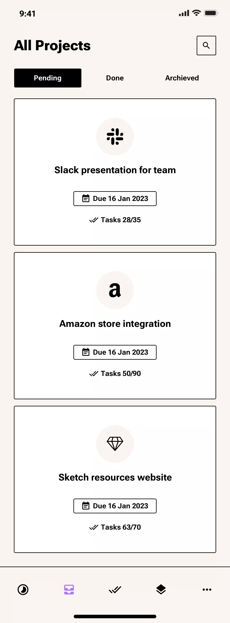 Neo-brutalism Project Management App