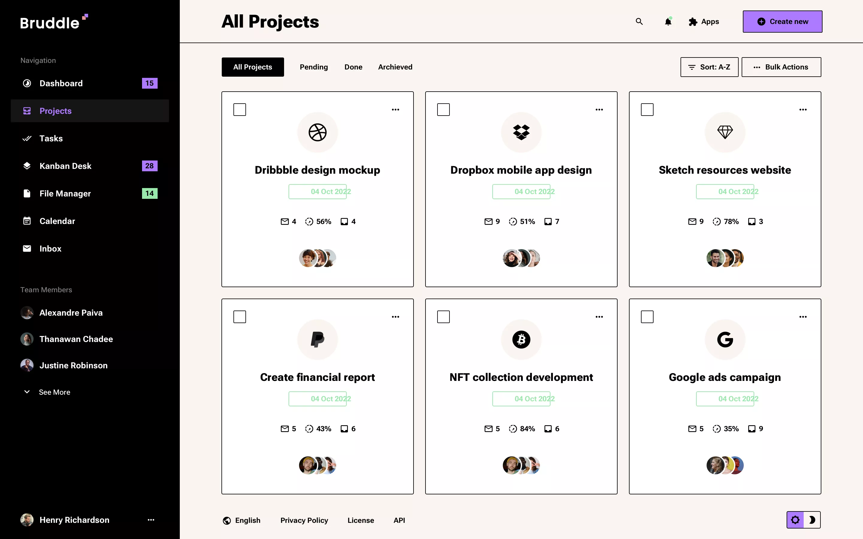 Neo-brutalism Project Management App Design