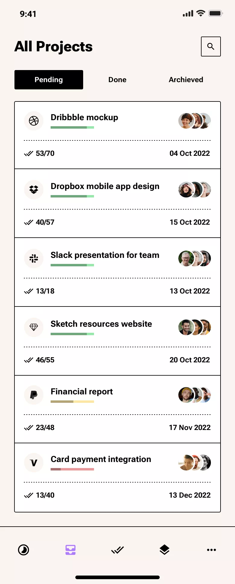Neo-brutalism Project Management App