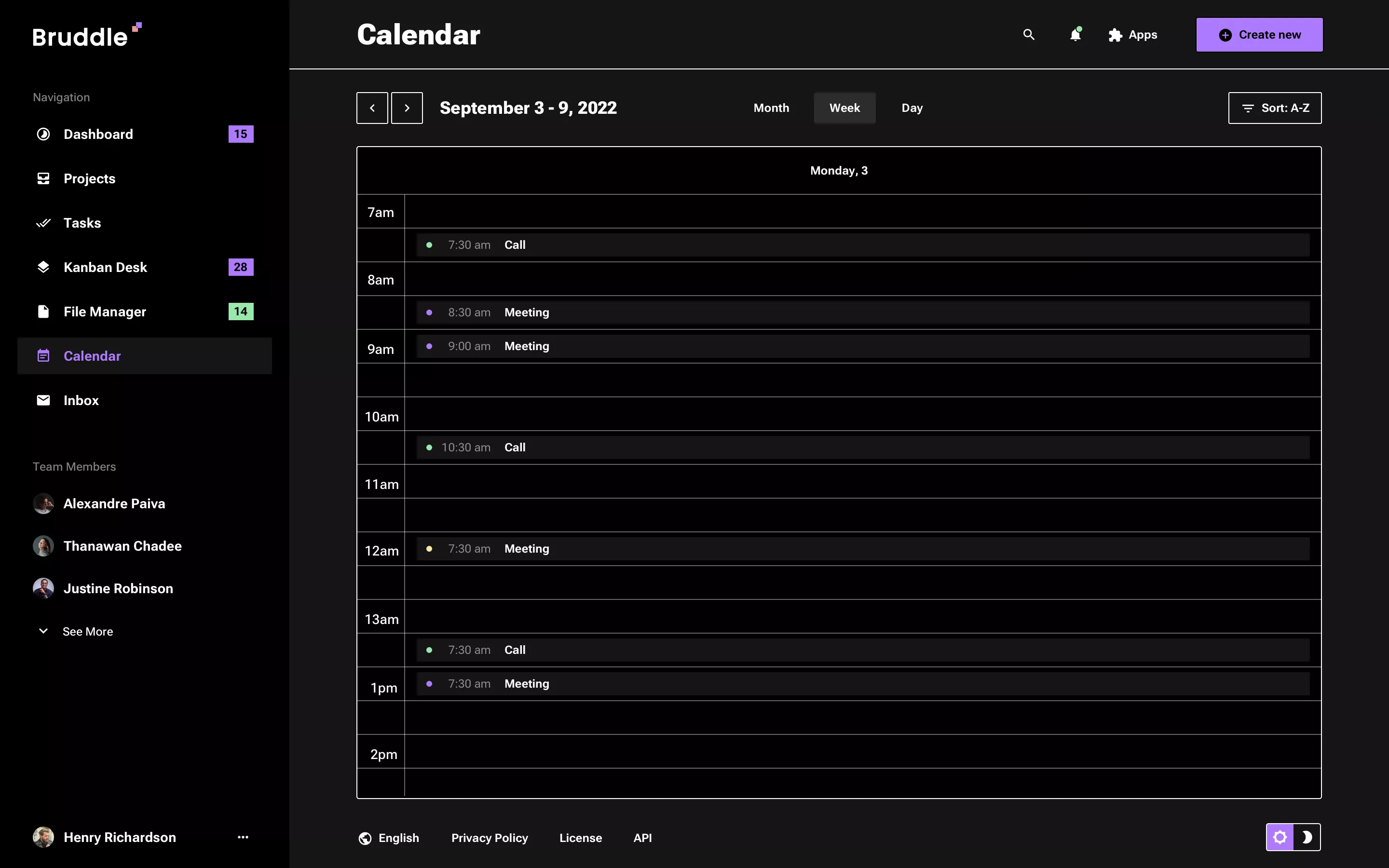 Neo-brutalism Calendar app design