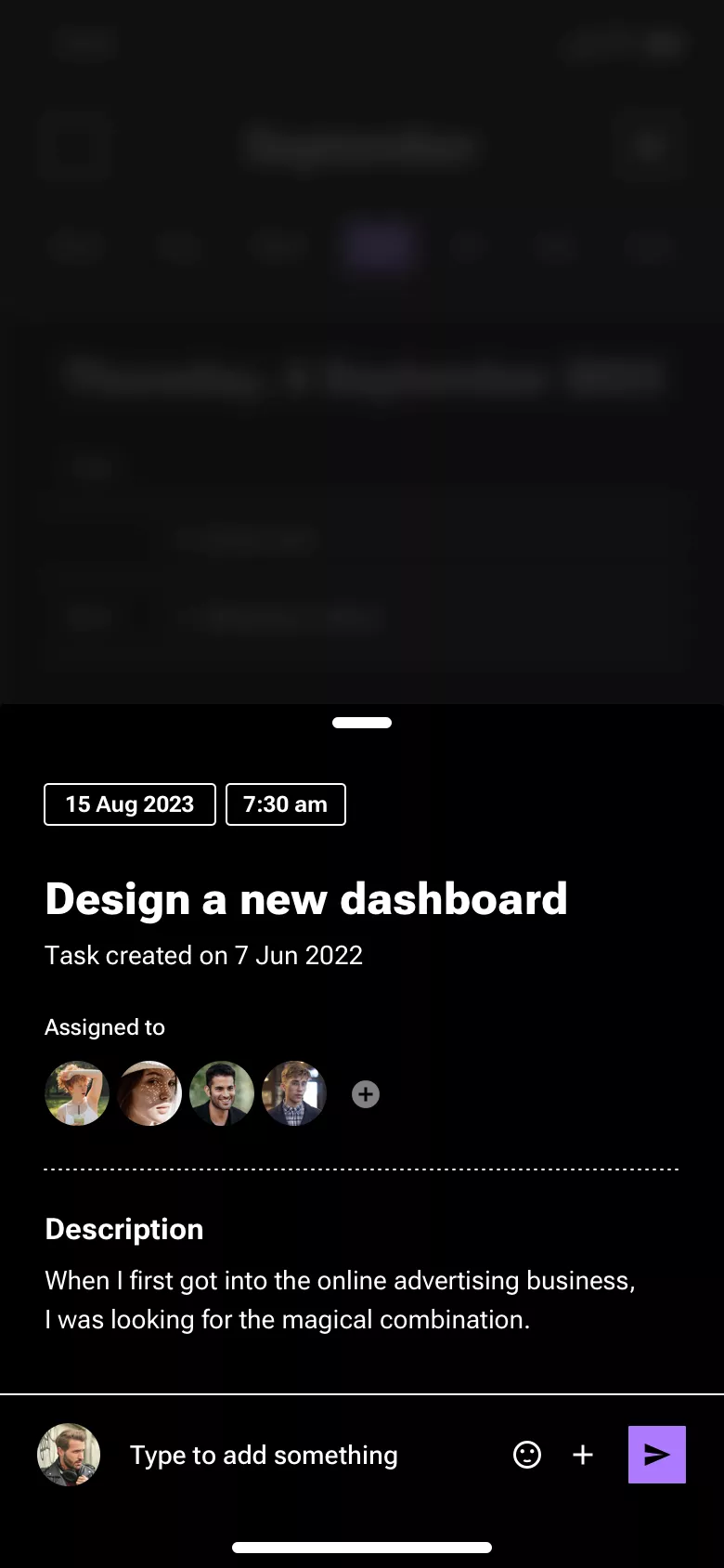 Neo-brutalism Calendar mobile app design