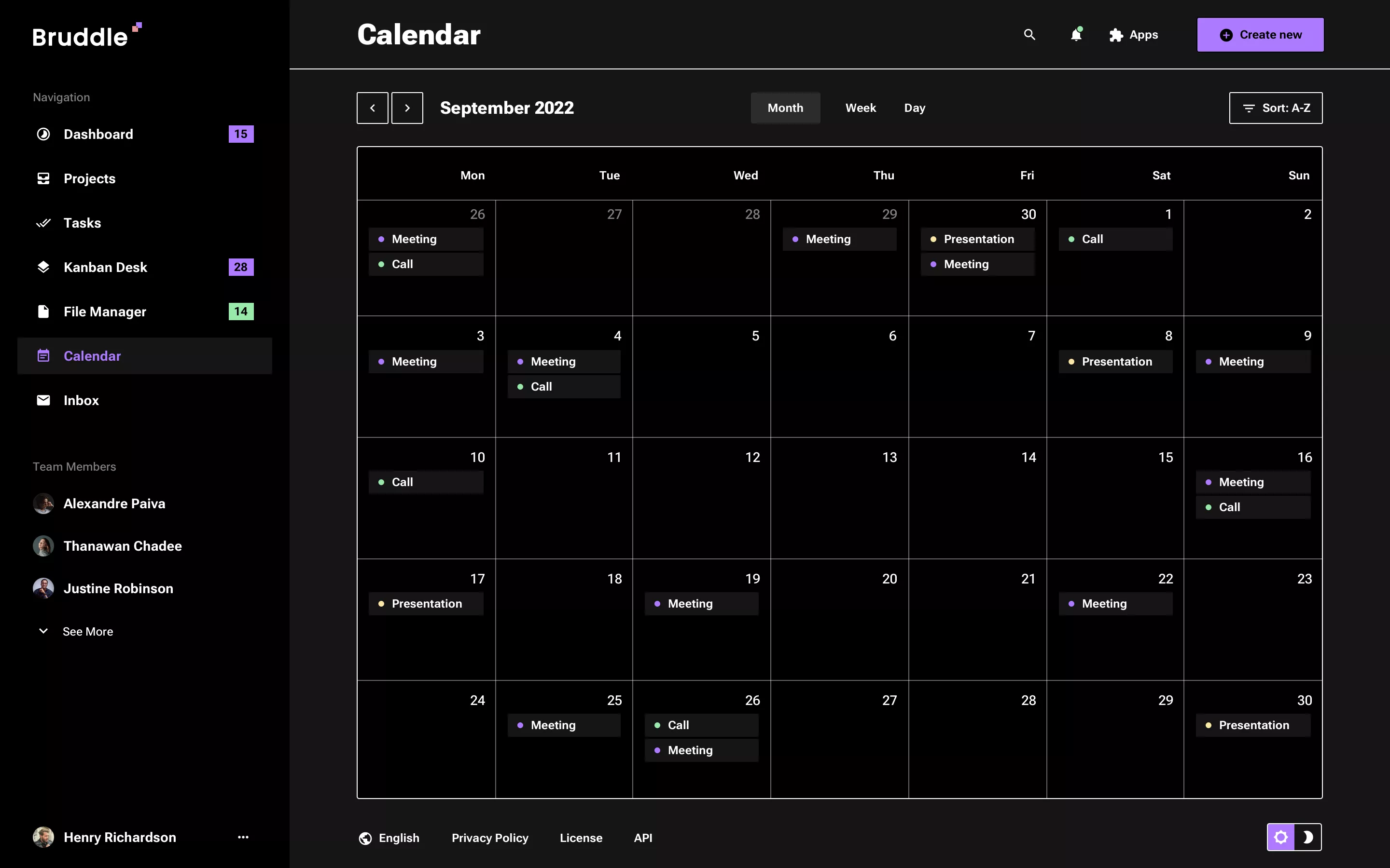 Neo-brutalism Calendar app design