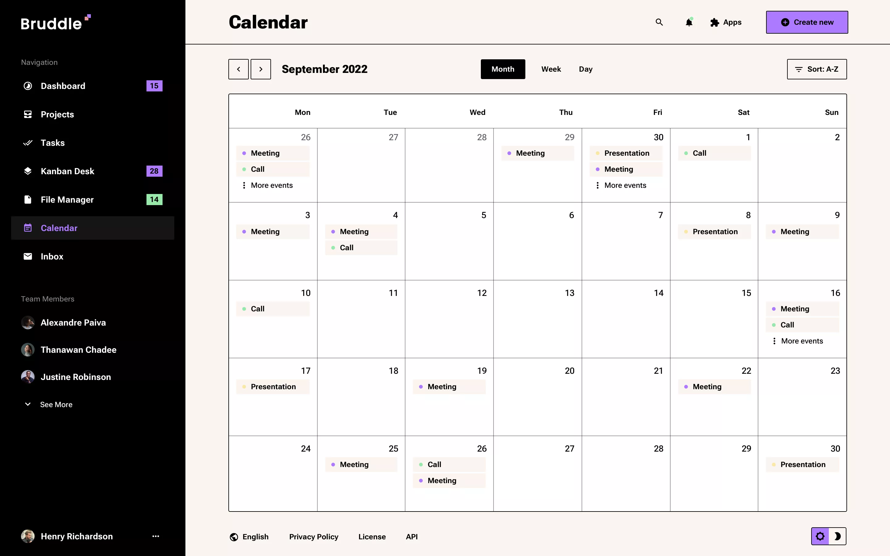 Neo-brutalism Calendar app design