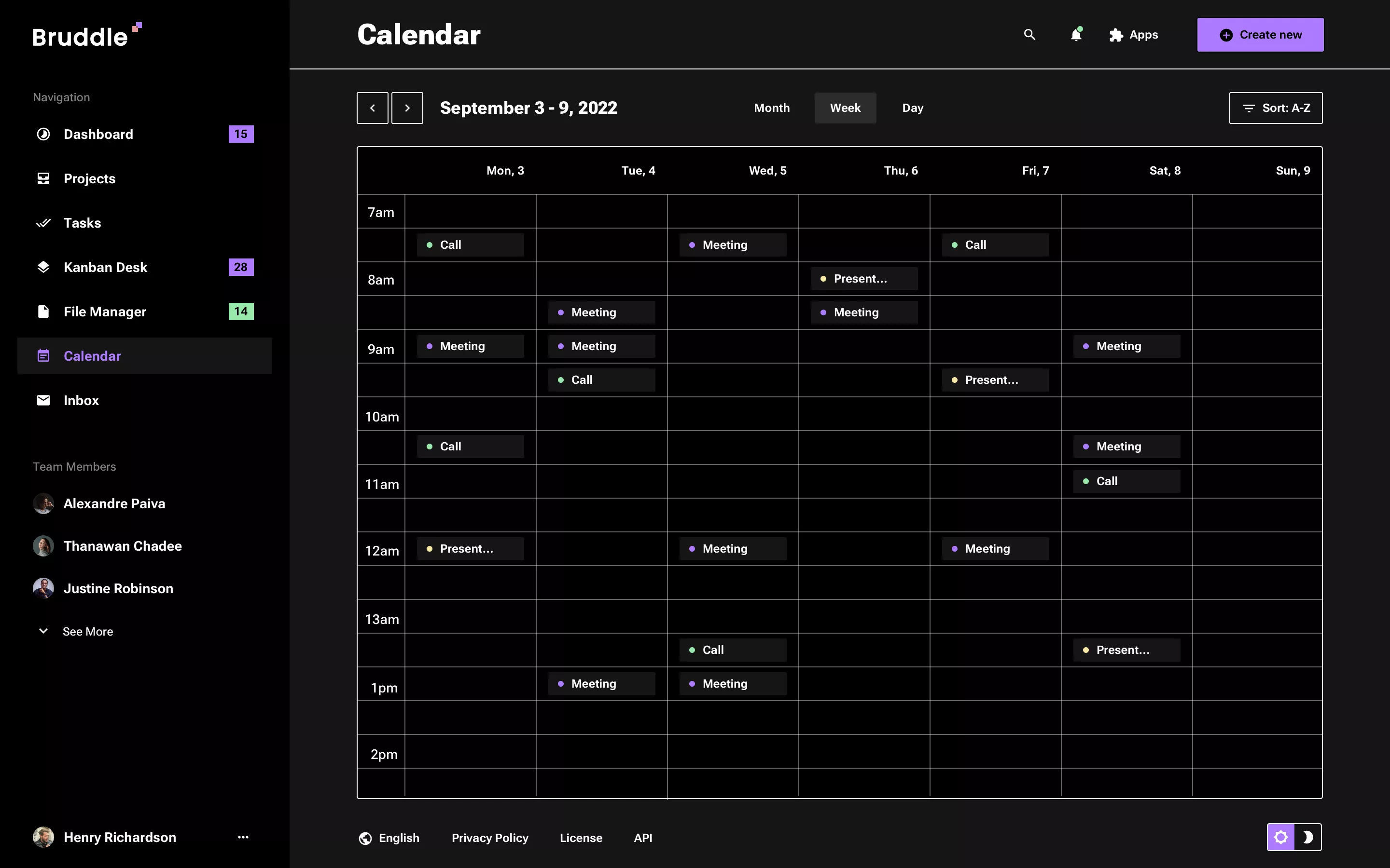 Neo-brutalism Calendar app design