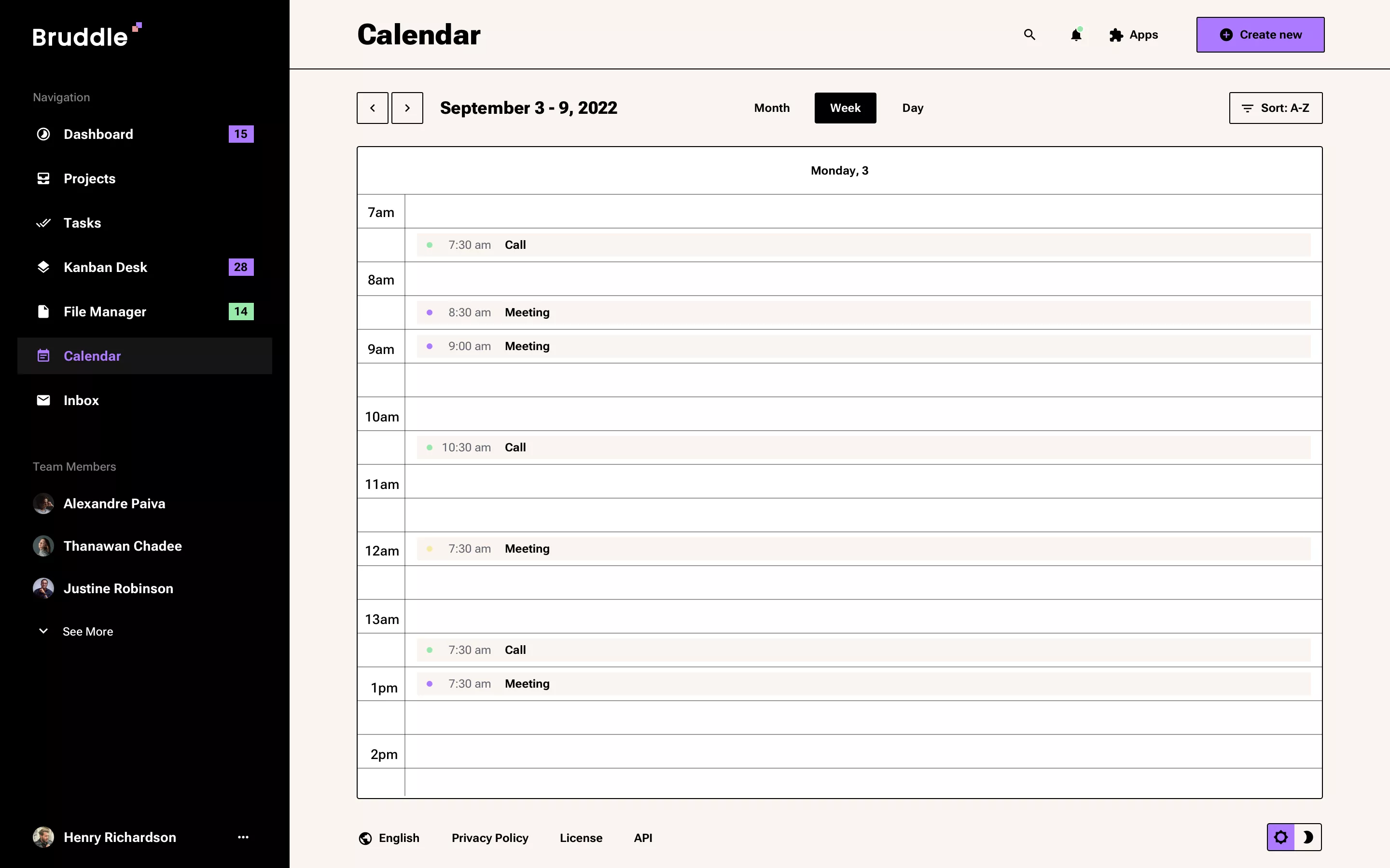 Neo-brutalism Calendar app design