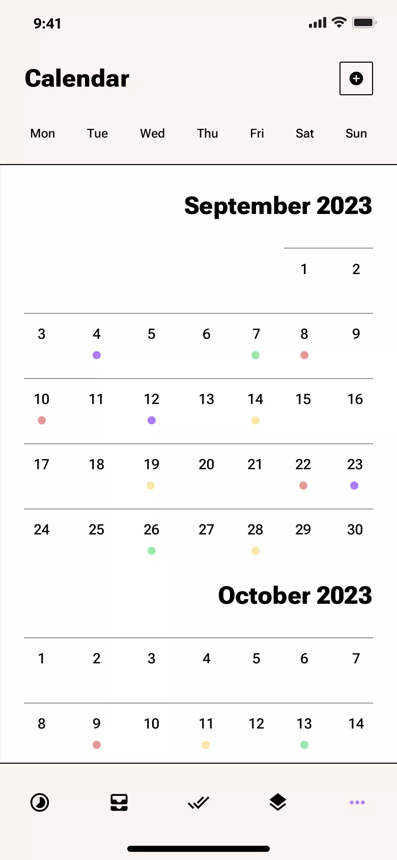 Neo-brutalism Calendar app design