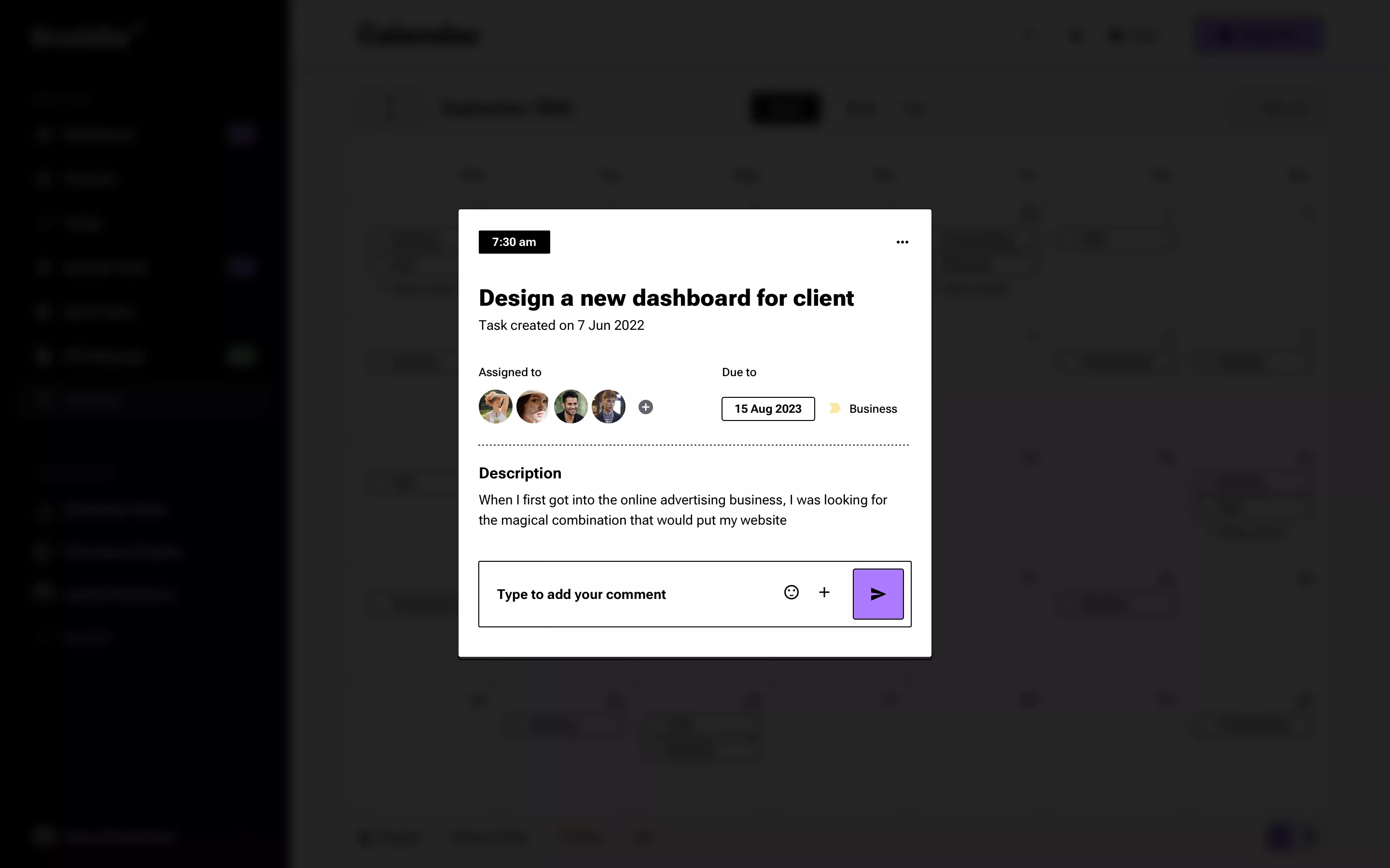 Neo-brutalism Calendar app design