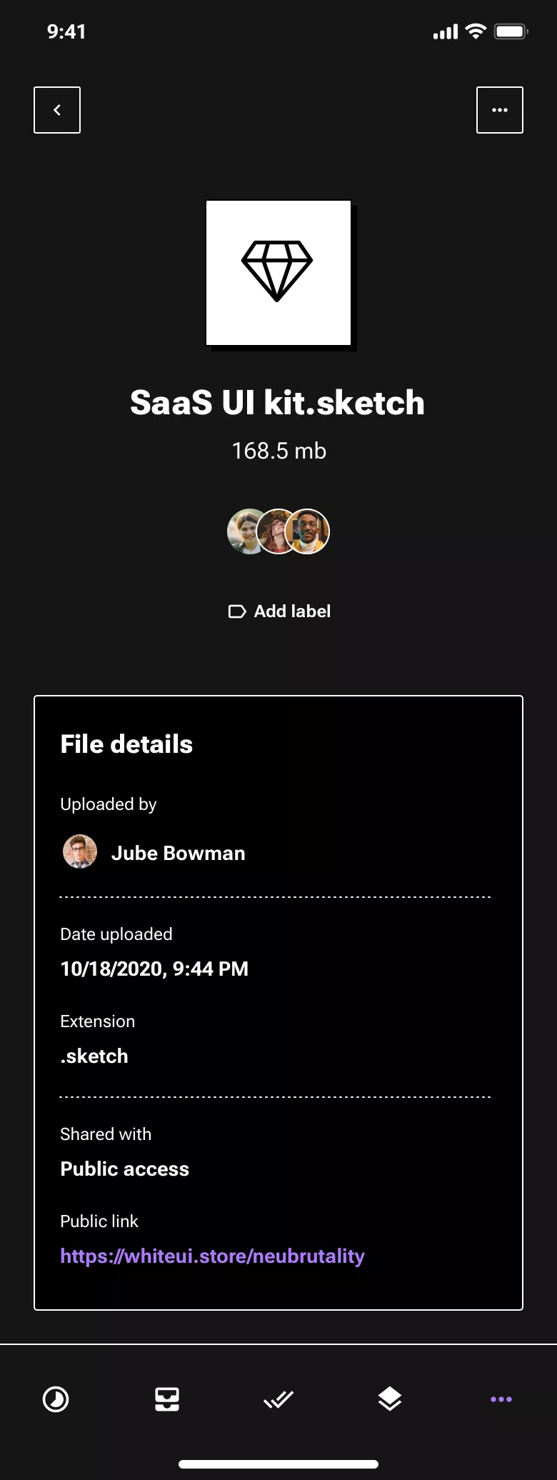 Neo-brutalism Files Management app