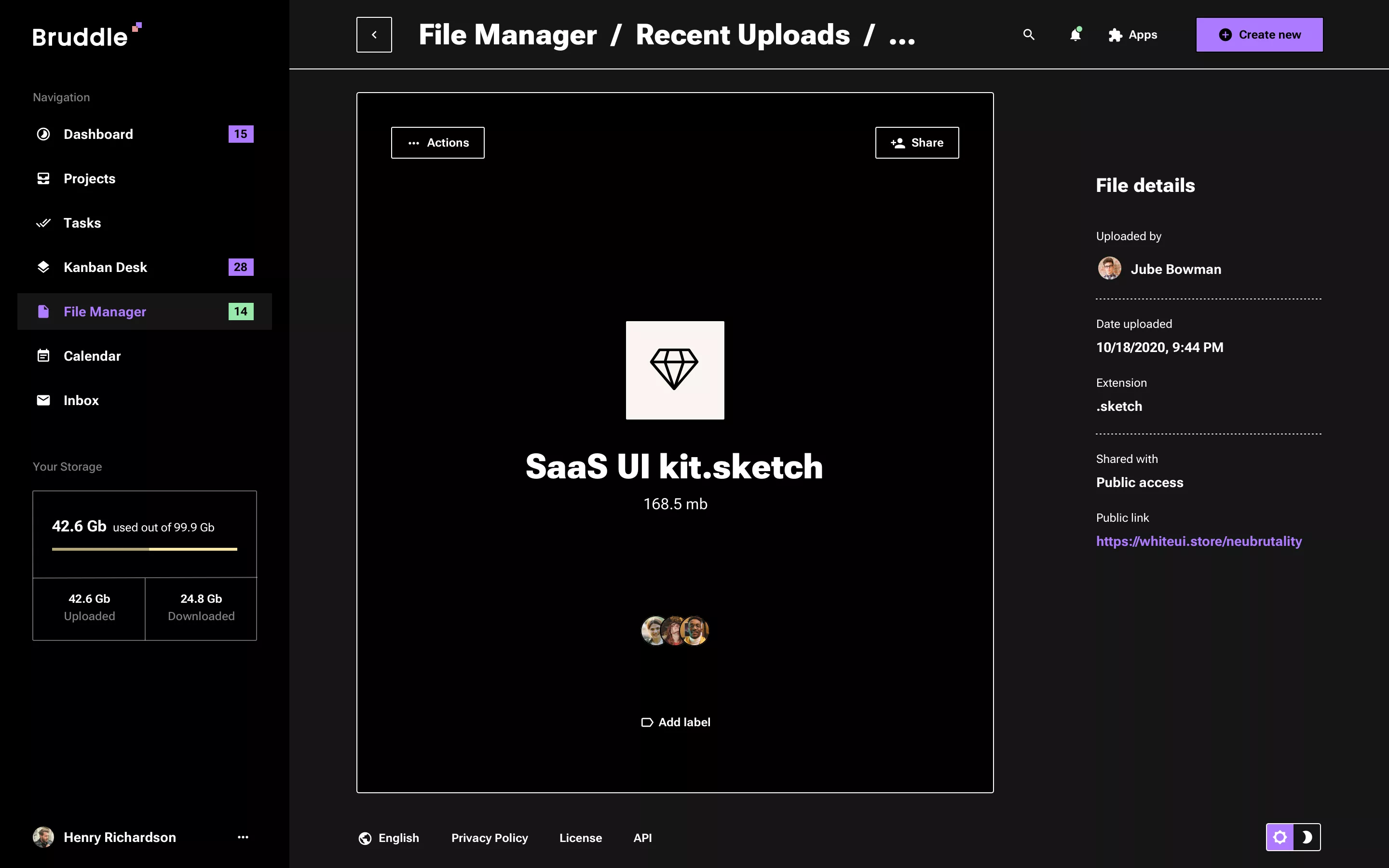 Neo-brutalism Files Management app