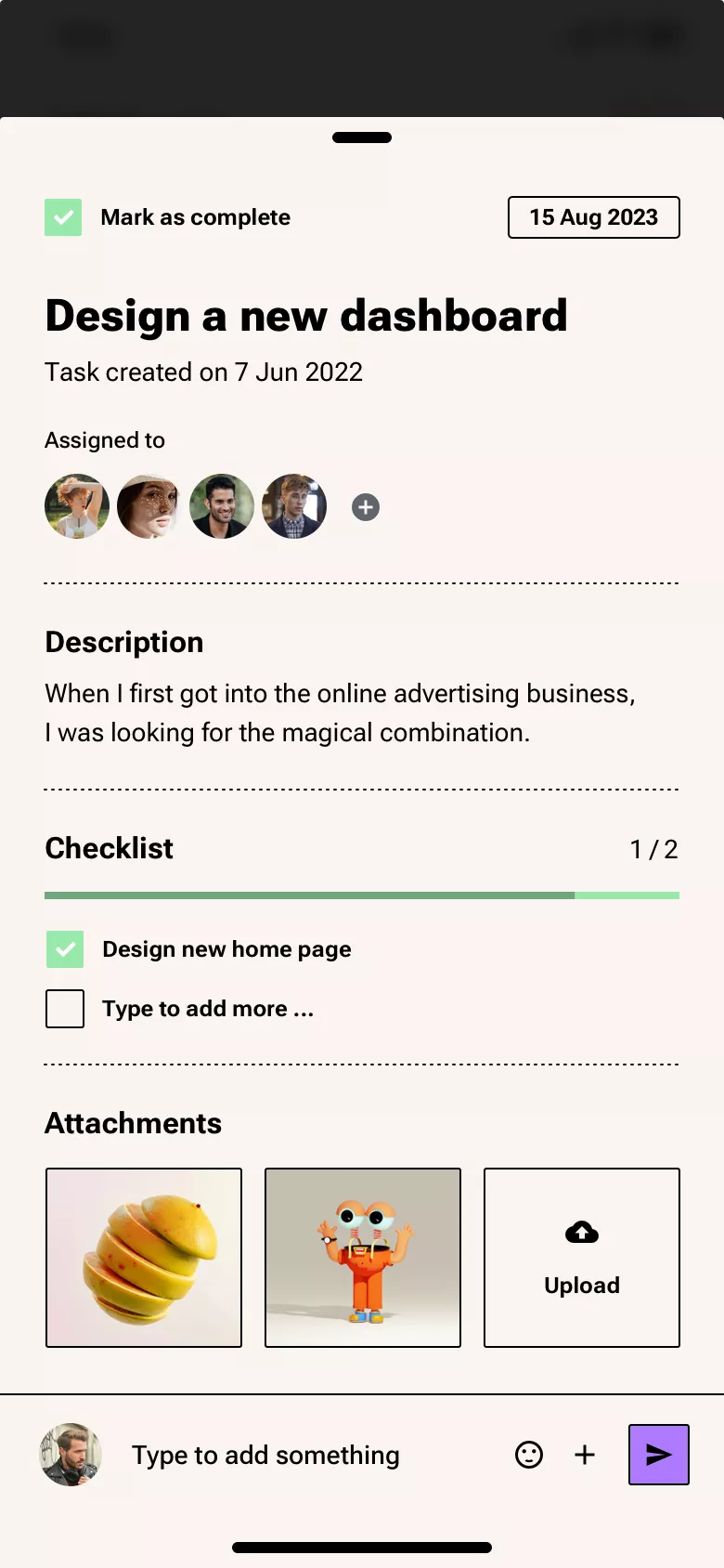 Neo-brutalism reminders list design
