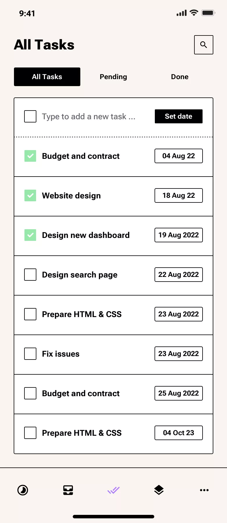Neo-brutalism kanban app design