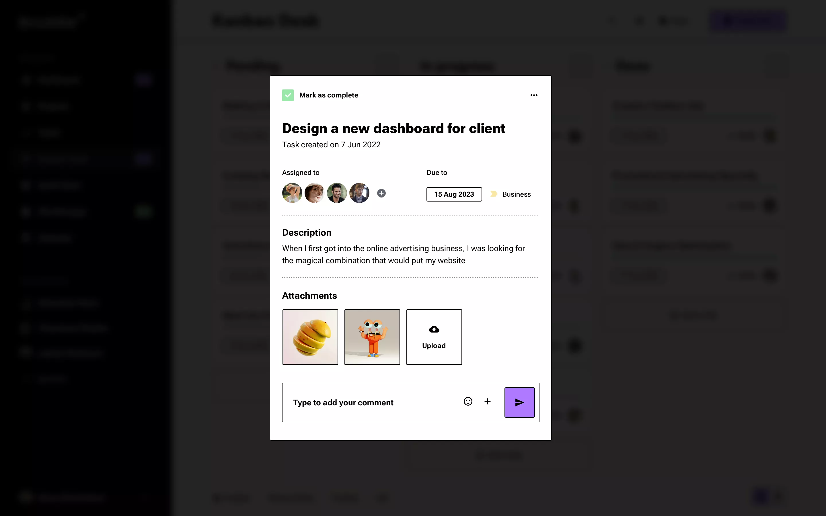 Neo-brutalism kanban app design