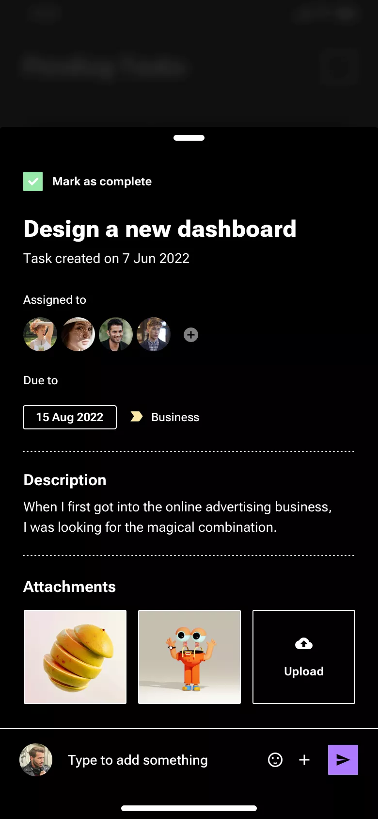 Neo-brutalism Tasks list design