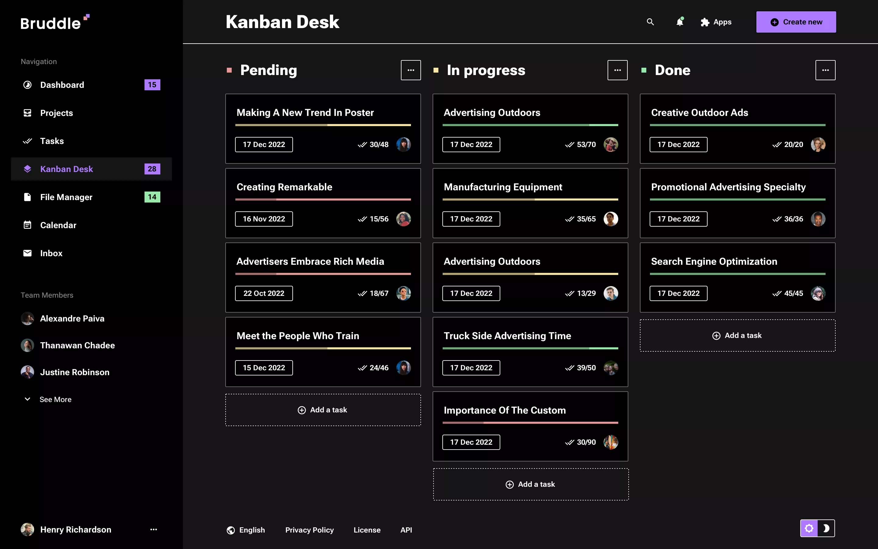 Neo-brutalism Kanban Desk Design