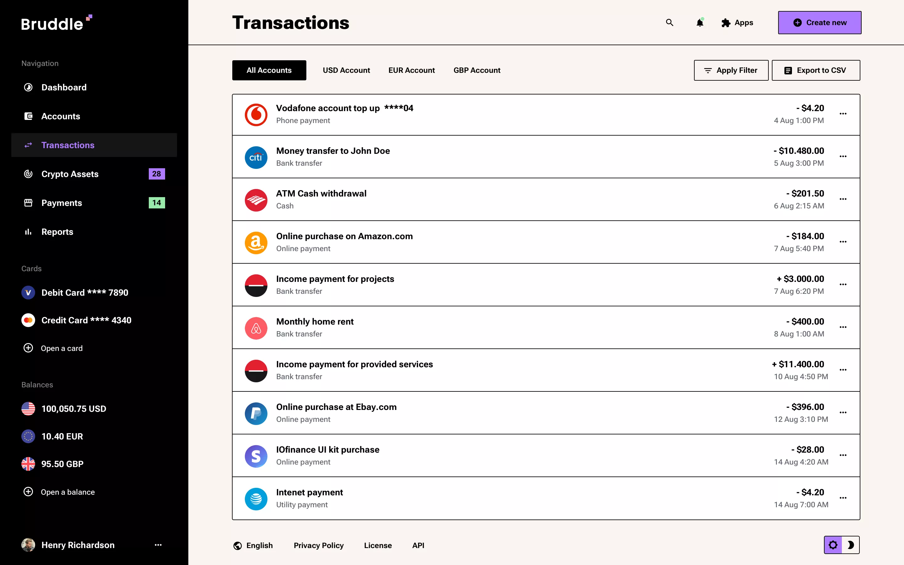 Neo-brutalism banking app design