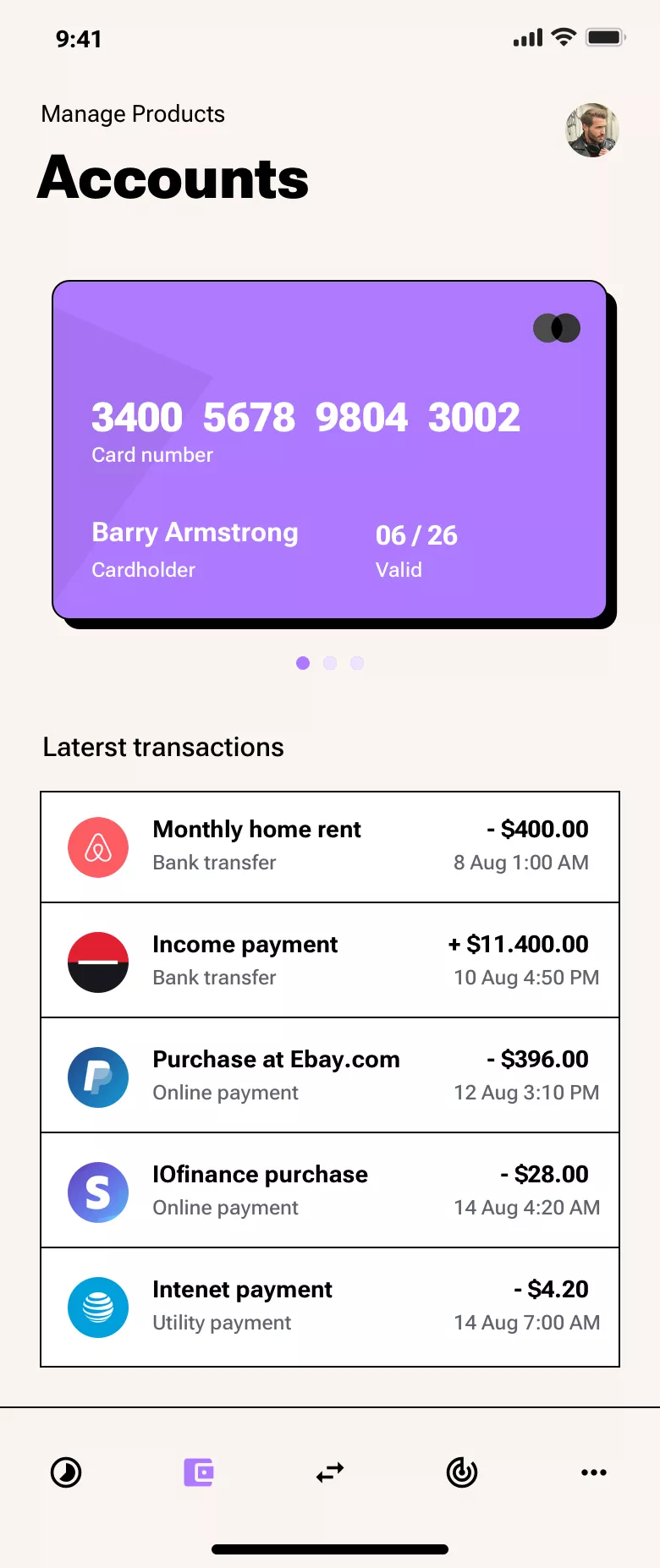Neo-brutalism fintech app design