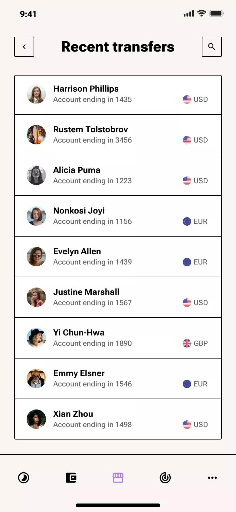 Neo-brutalism fintech app design