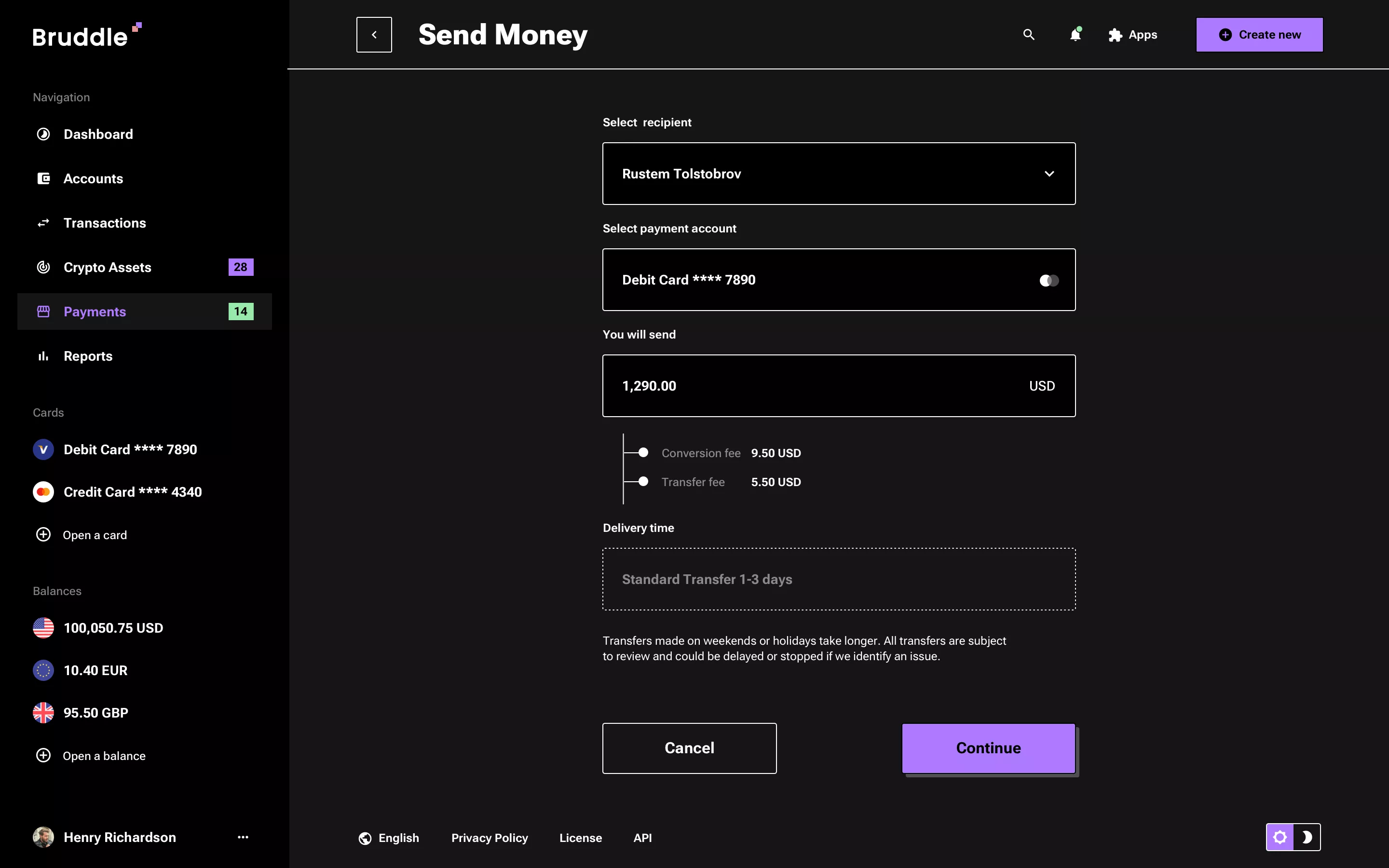 Neo-brutalism wallet app design