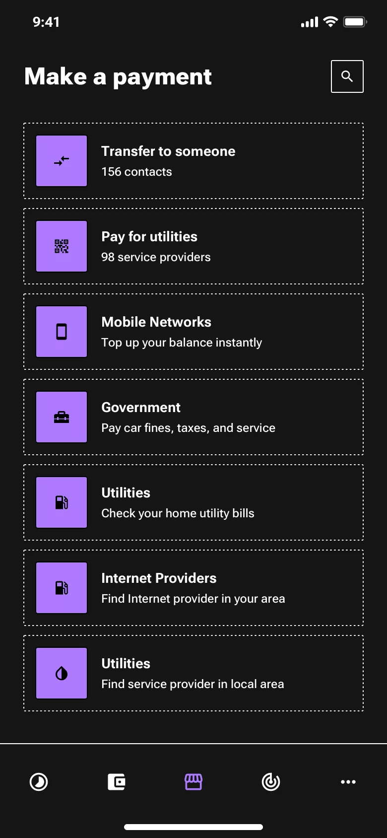 Neo-brutalism mobile bank design