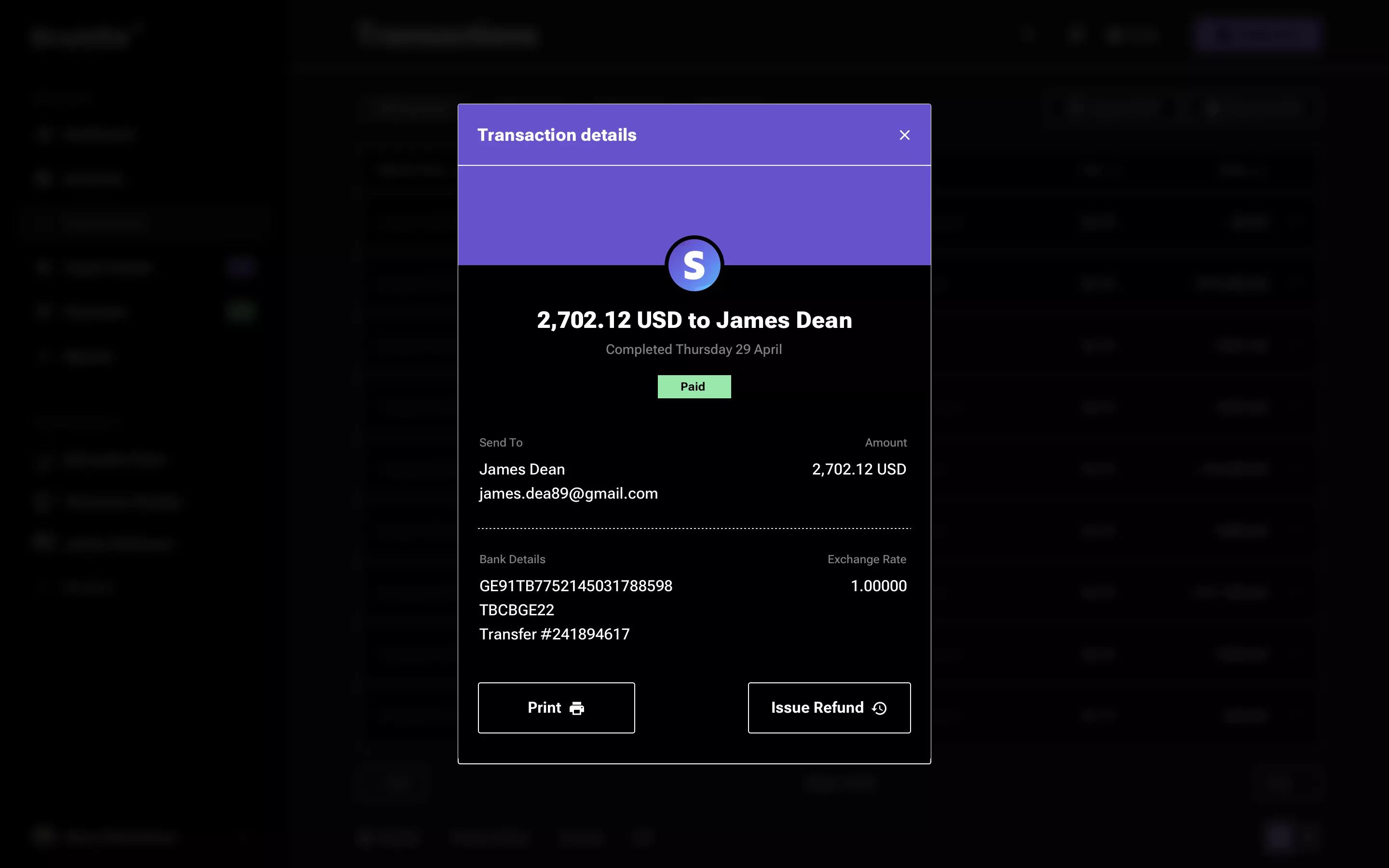 Neo-brutalism transactions list design