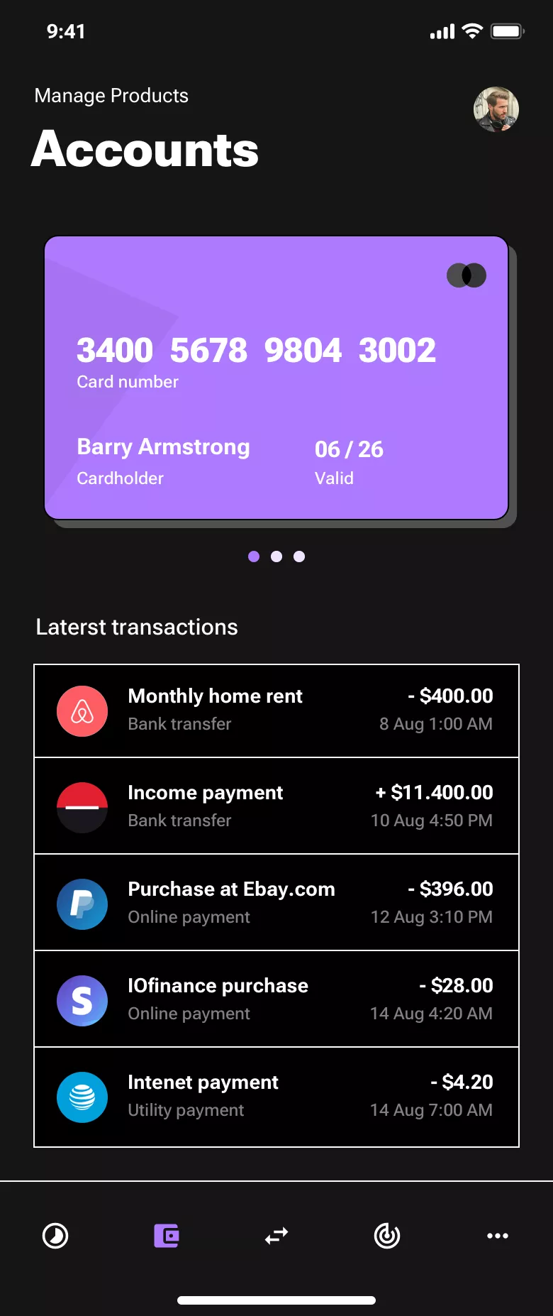 Neo-brutalism mobile bank design