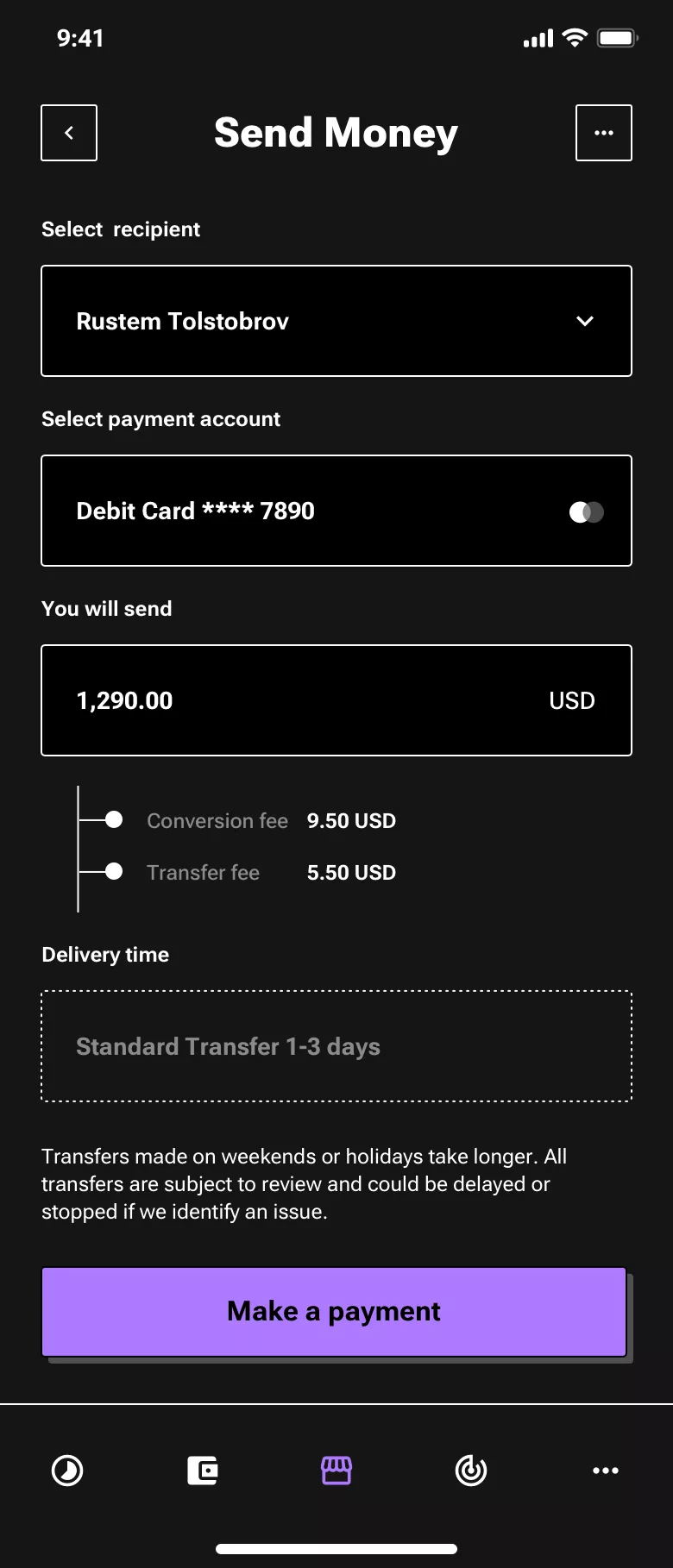 Neo-brutalism mobile bank design