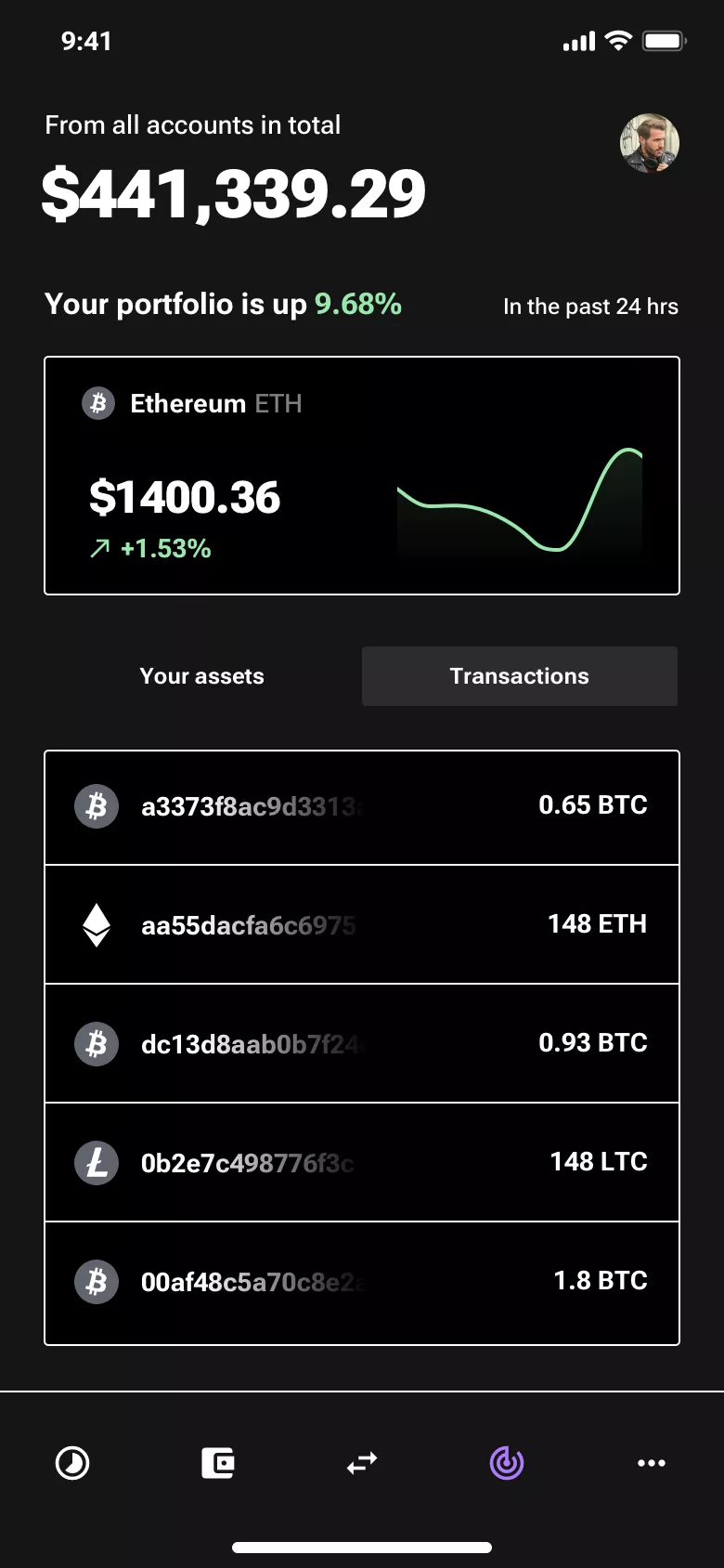 Neo-brutalism de-fi app