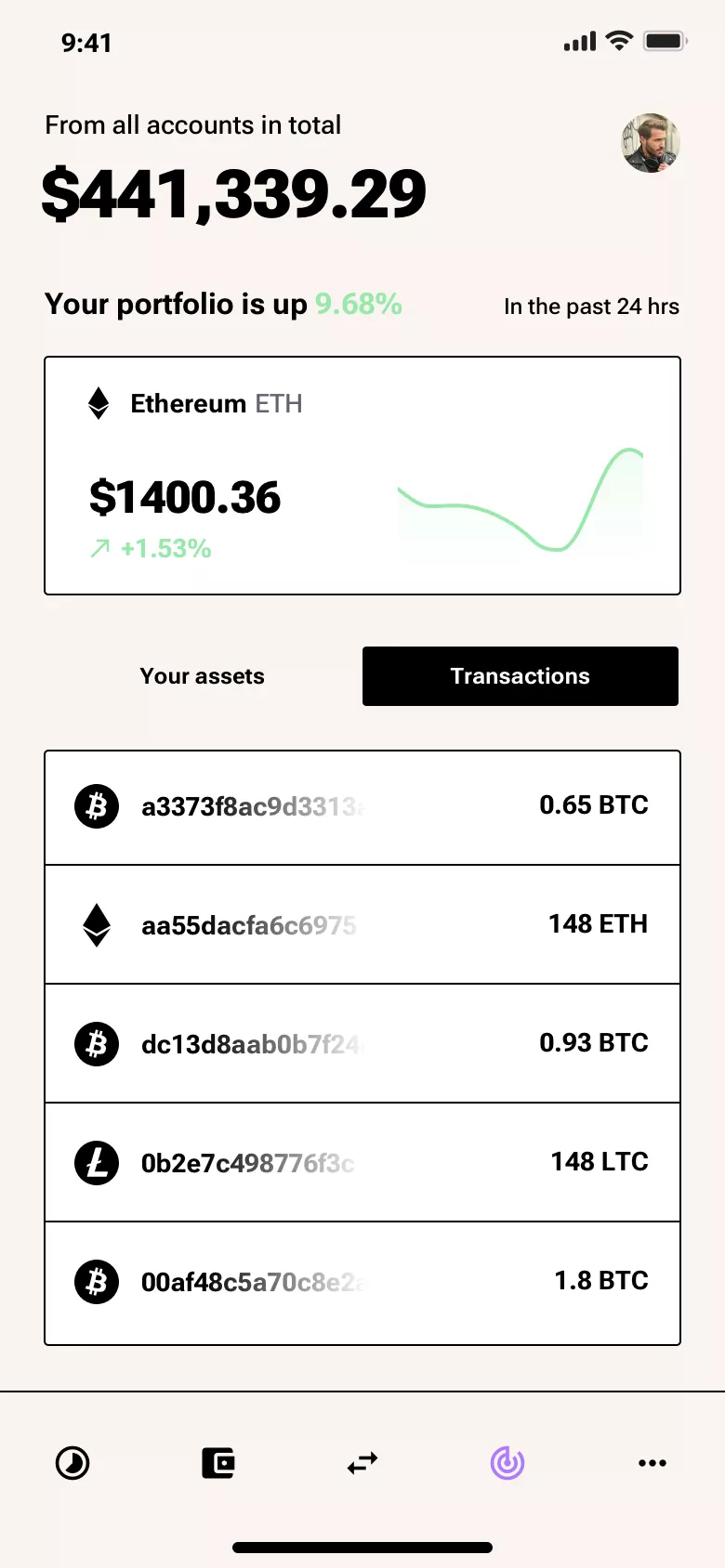 Neo-brutalism crypto wallet design