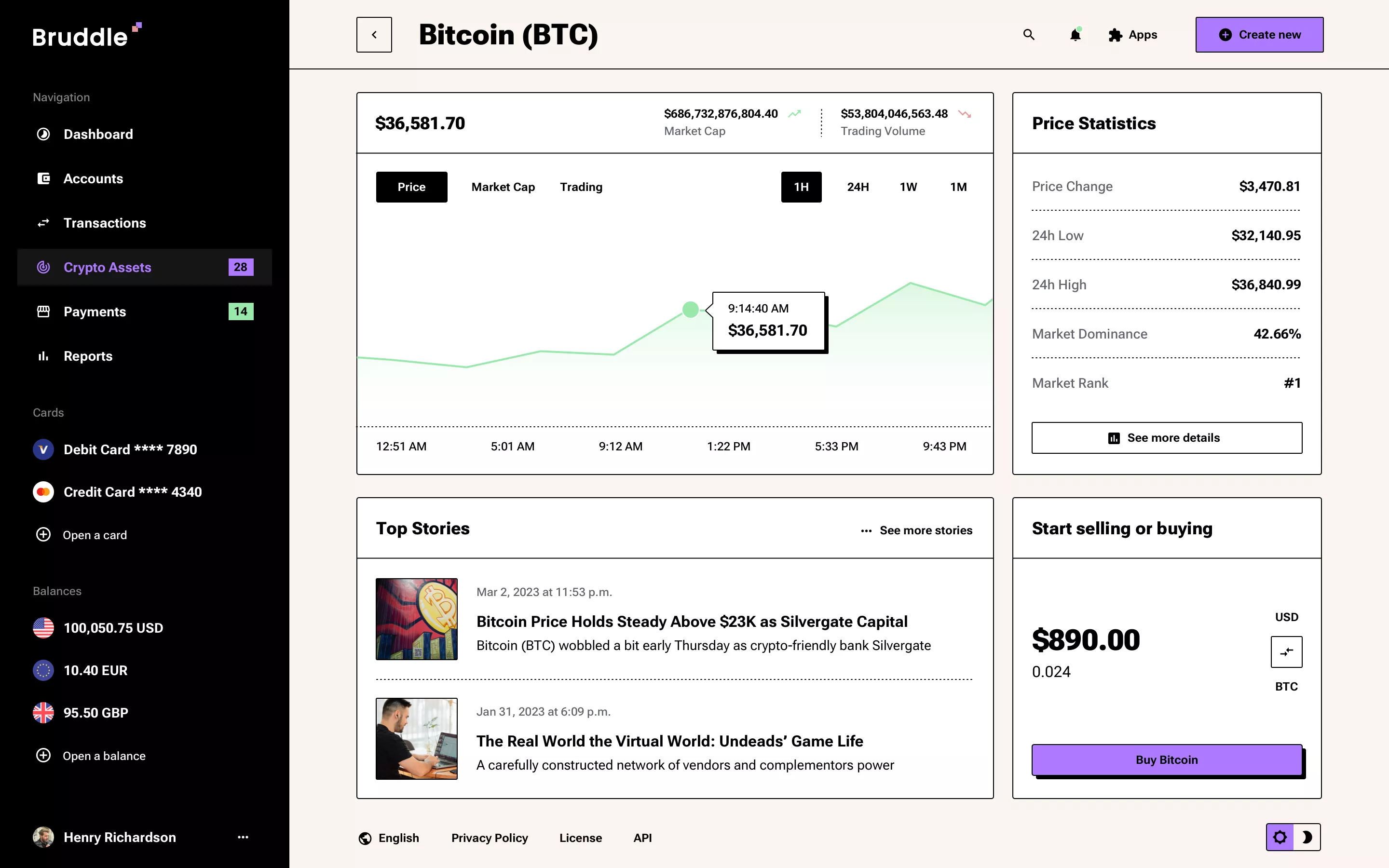Neo-brutalism crypto app design