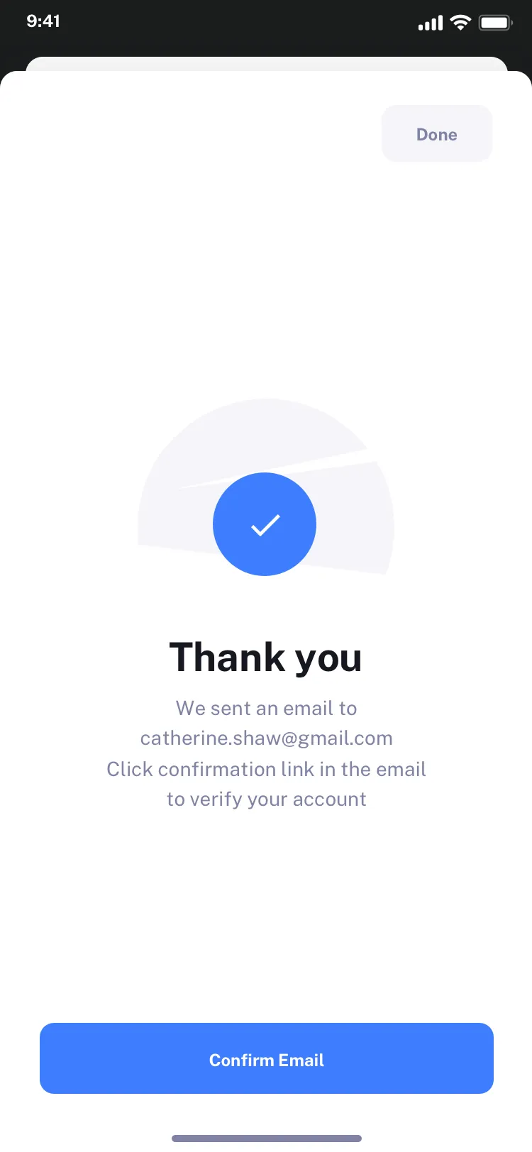 Register page UI design