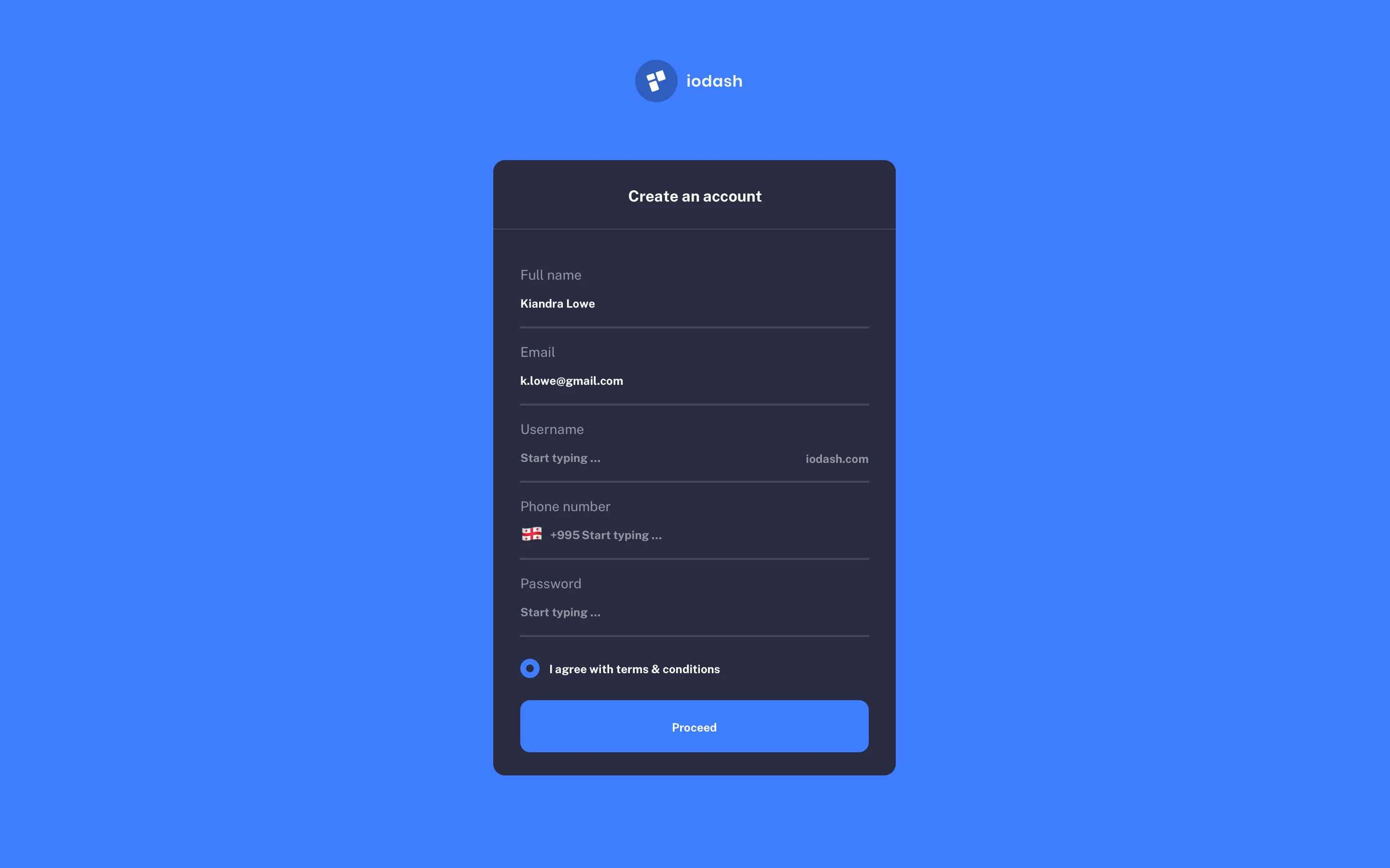 Sign Up page UI design