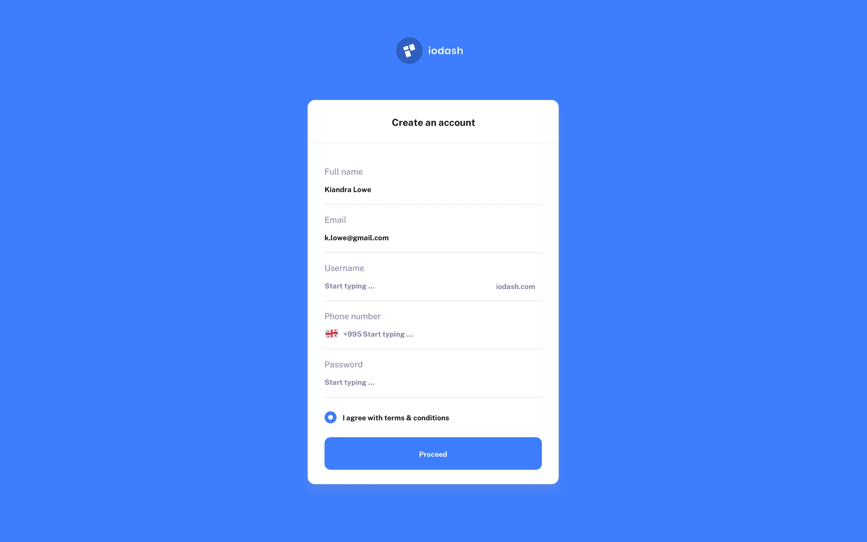 Sign In page UI design