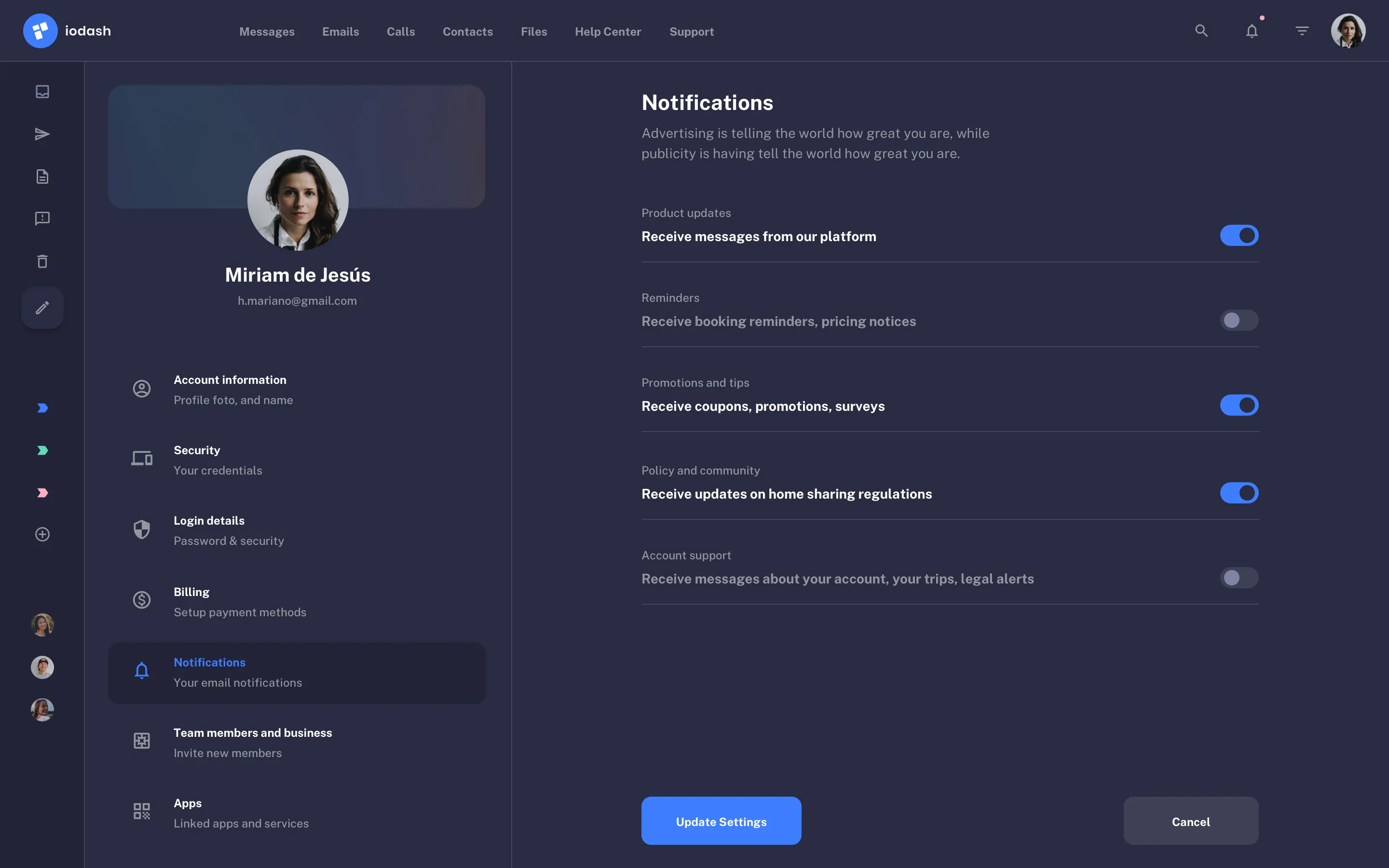 Profile Page UI Design
