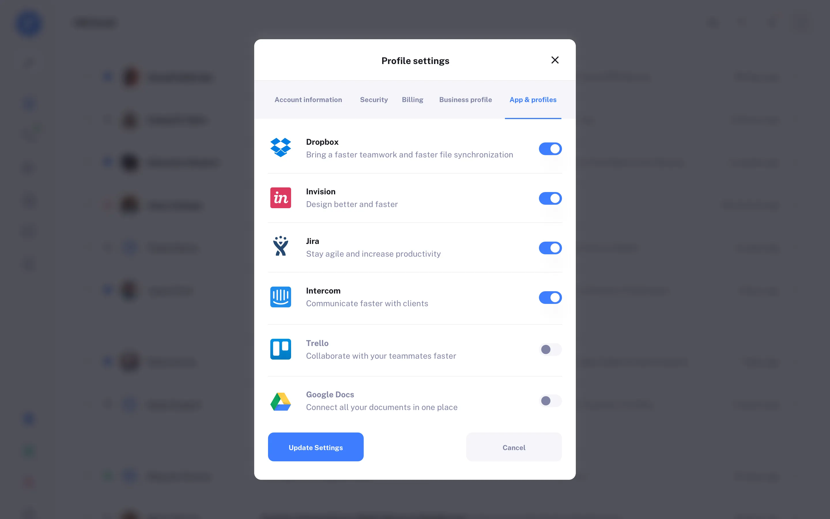 Profile Page UI Design