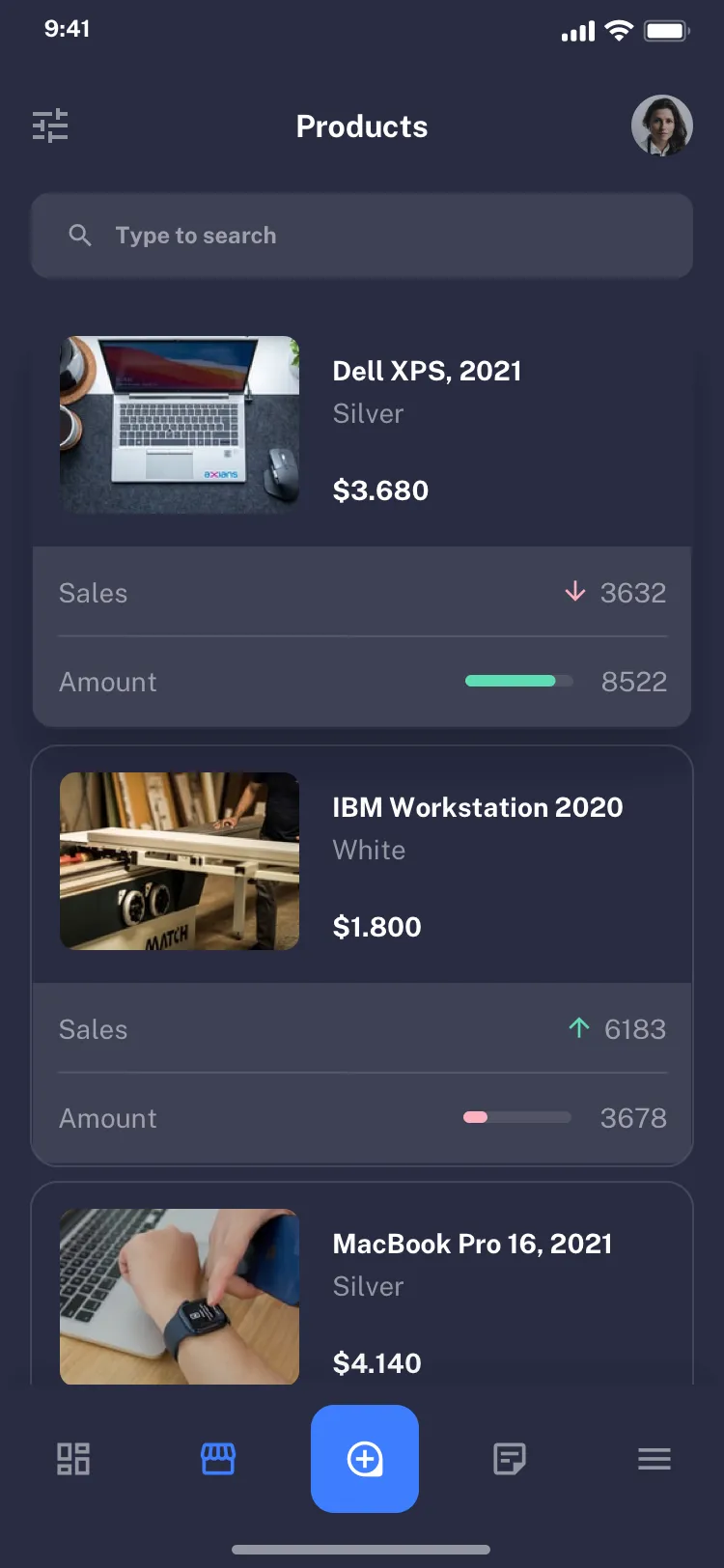 Mobile E-commerce UI design