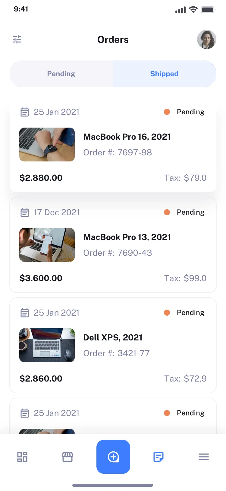 Mobile E-commerce app design