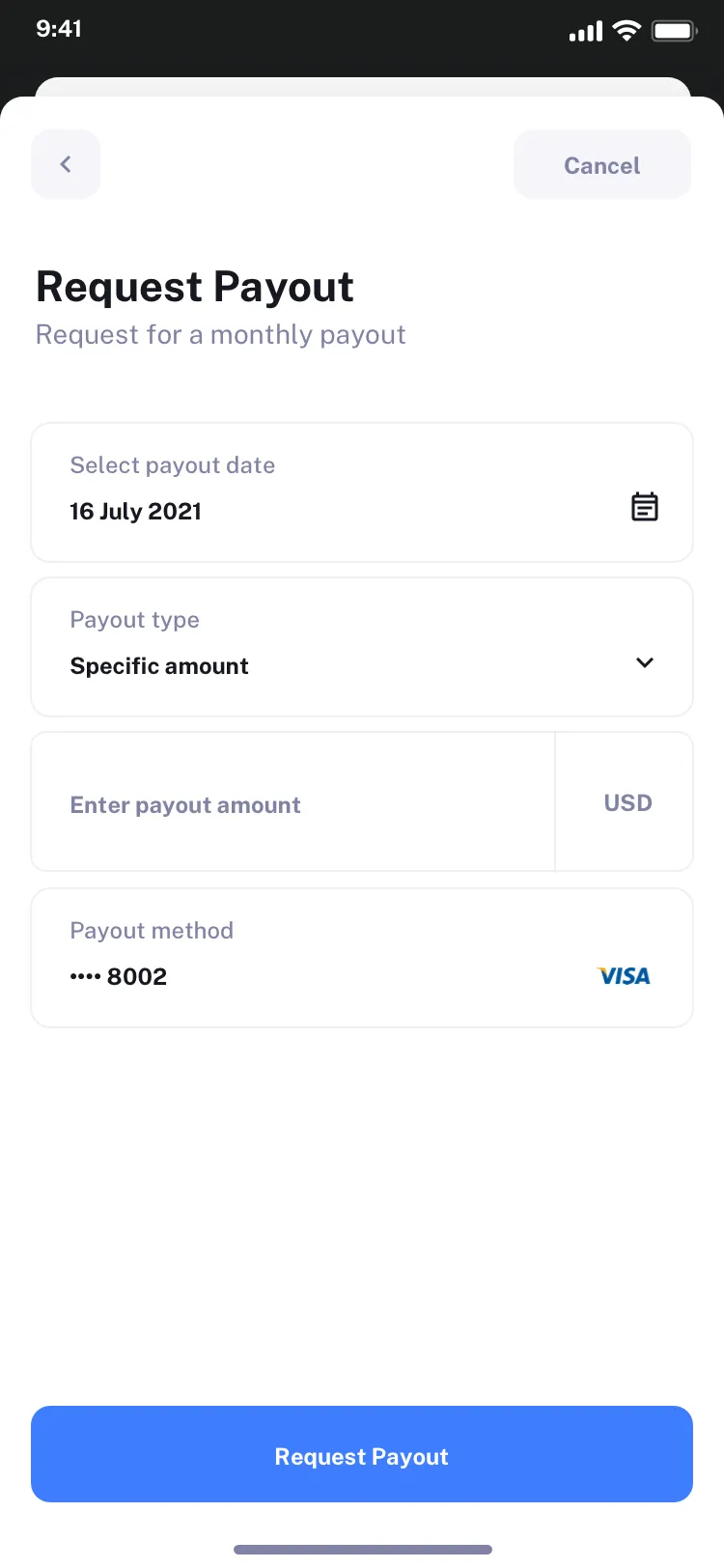 Mobile E-commerce app design