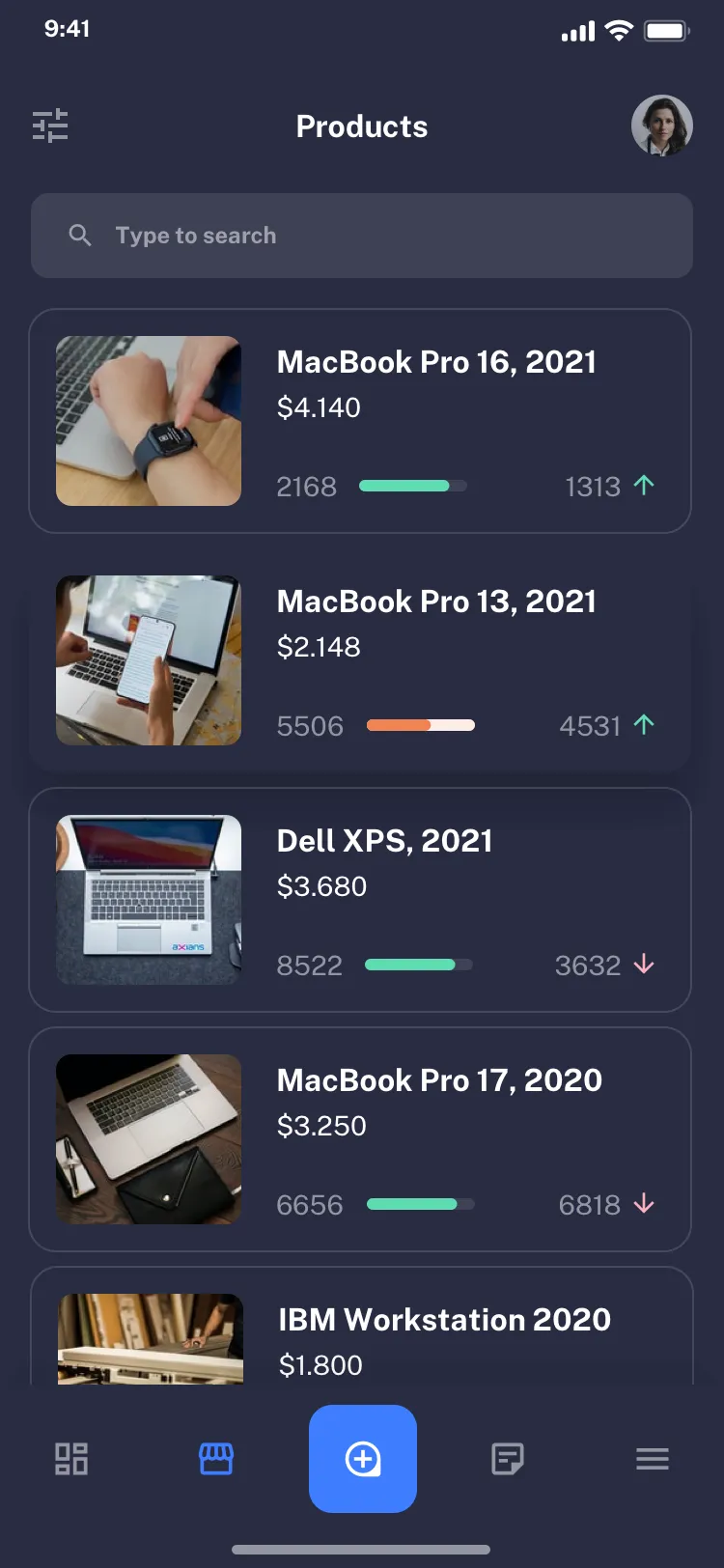 Mobile E-commerce UI design