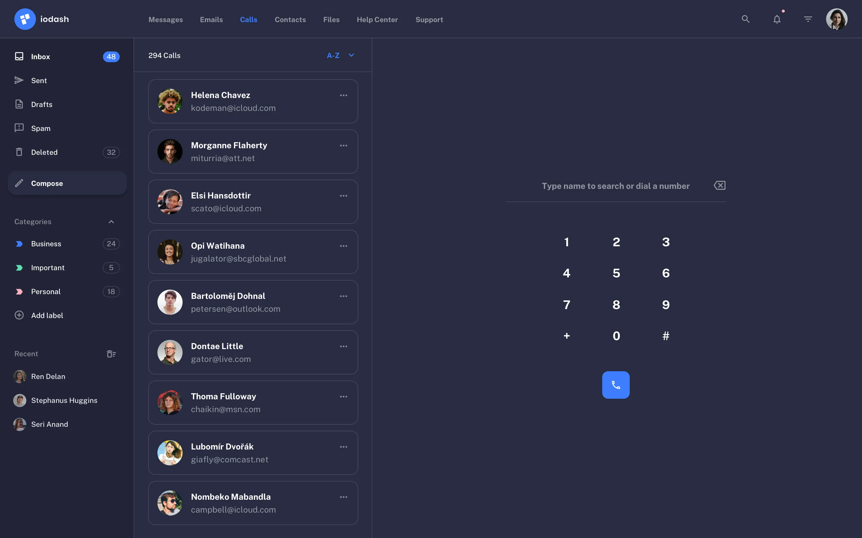 Messenger app design