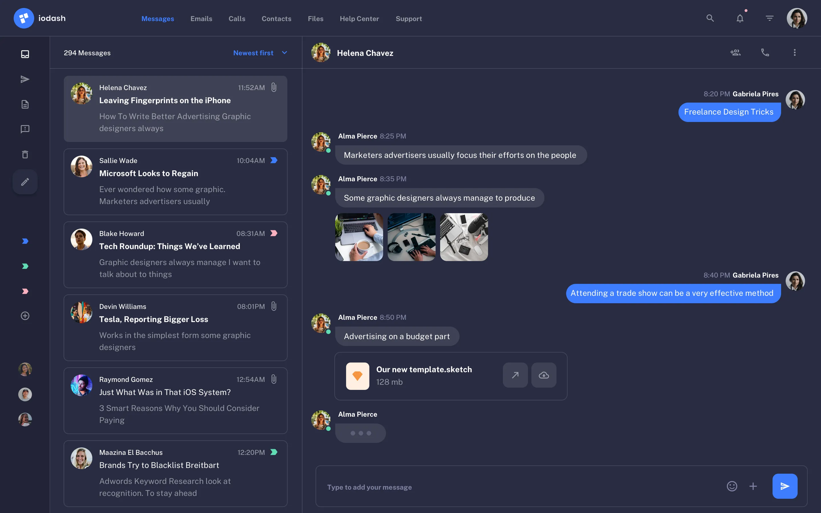 Messenger app design